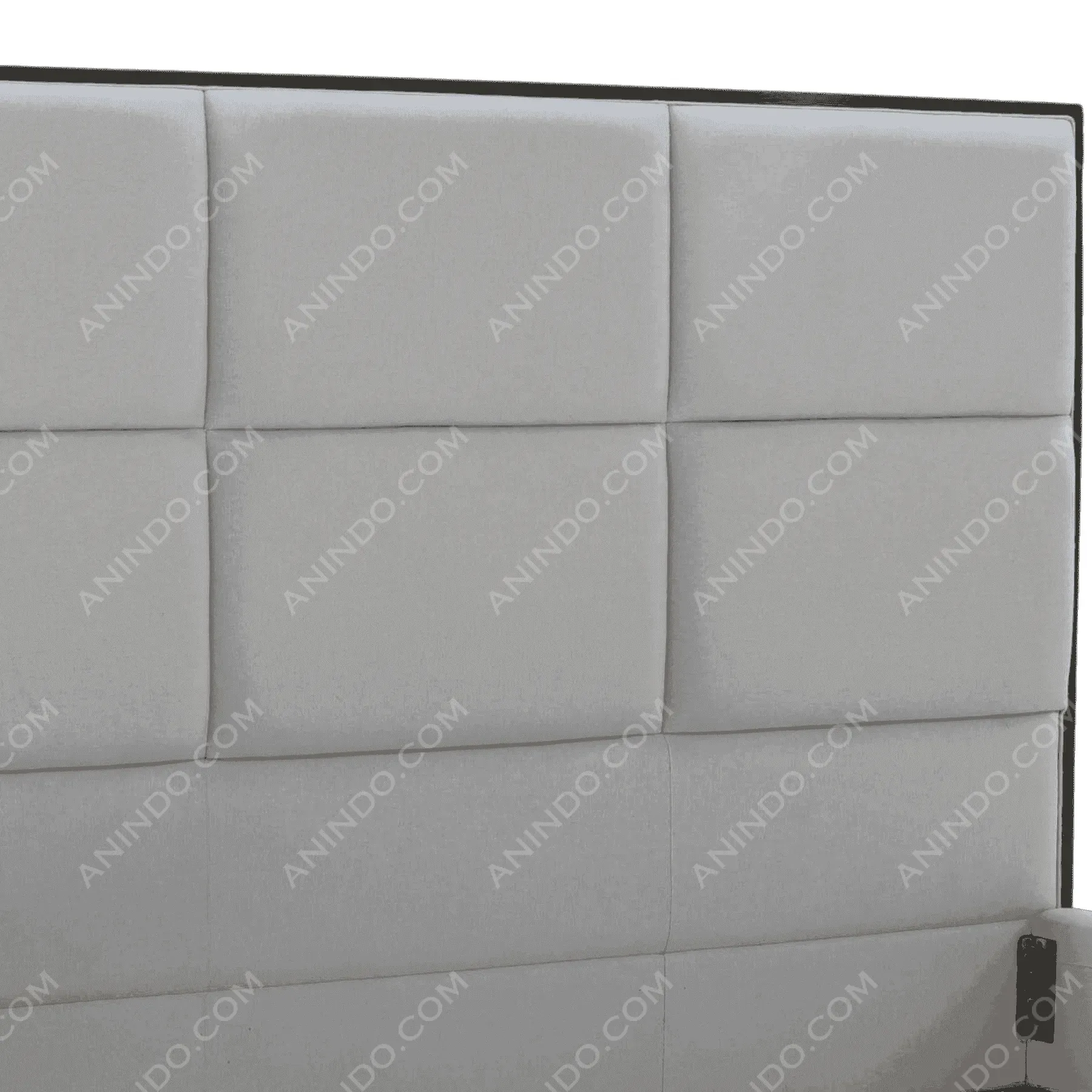 Grid-Tufted Upholstered Bed - Image 4