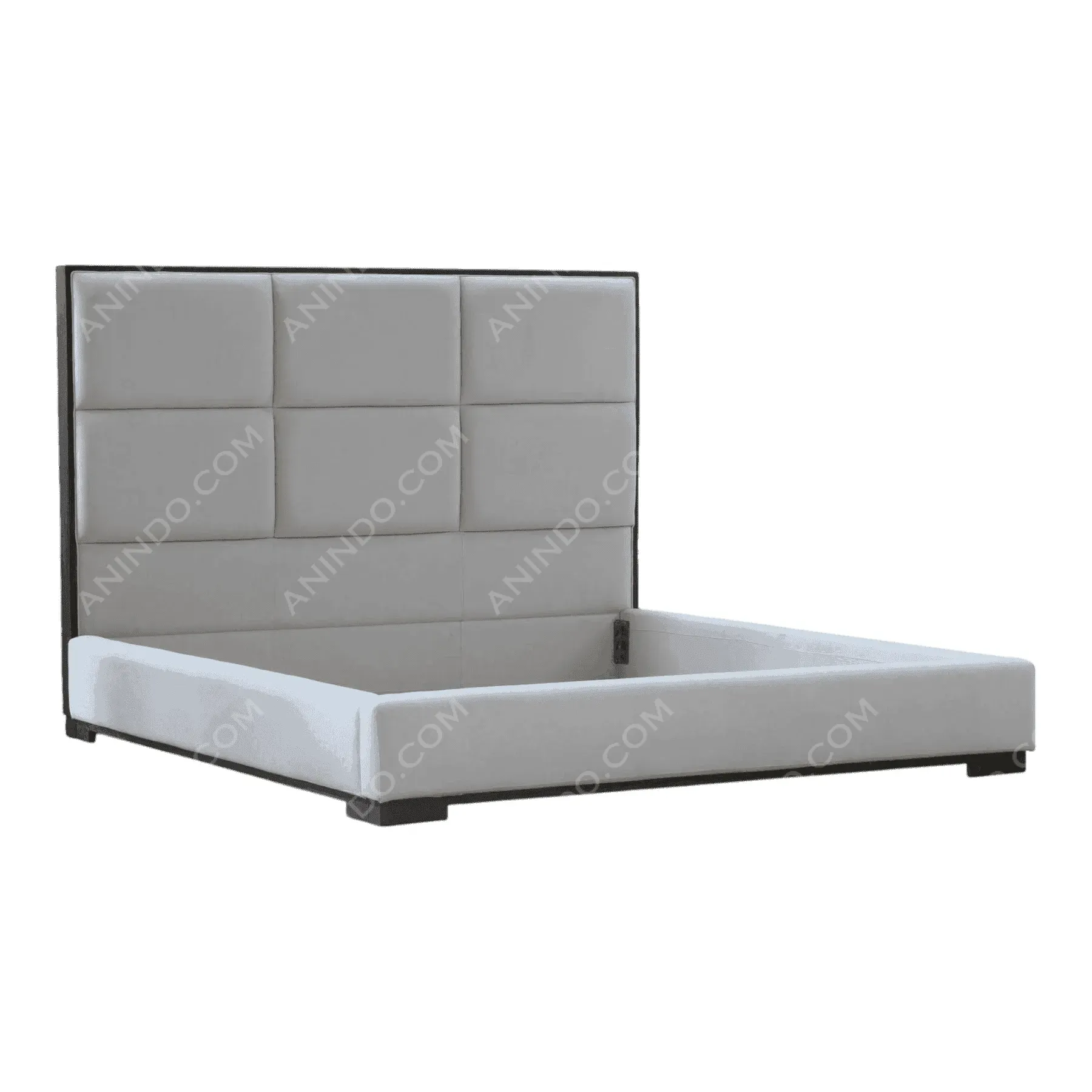 Grid-Tufted Upholstered Bed - Image 5