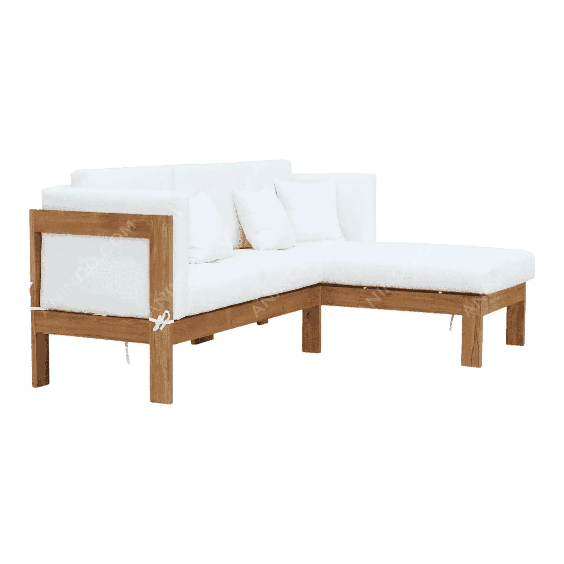 Oslo Teak L-Sectional - Image 3