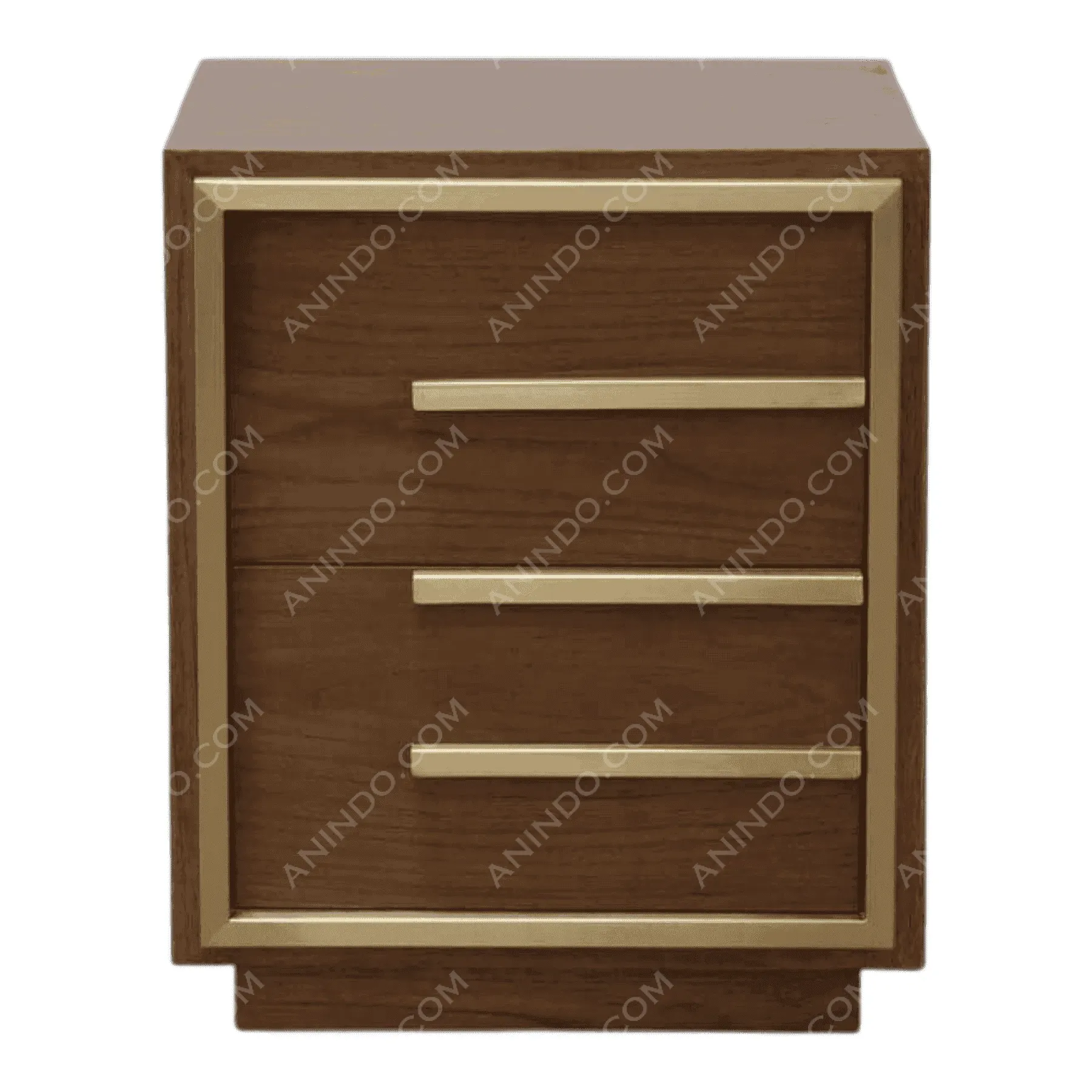 Deco-Modern Gold Trim Nightstand