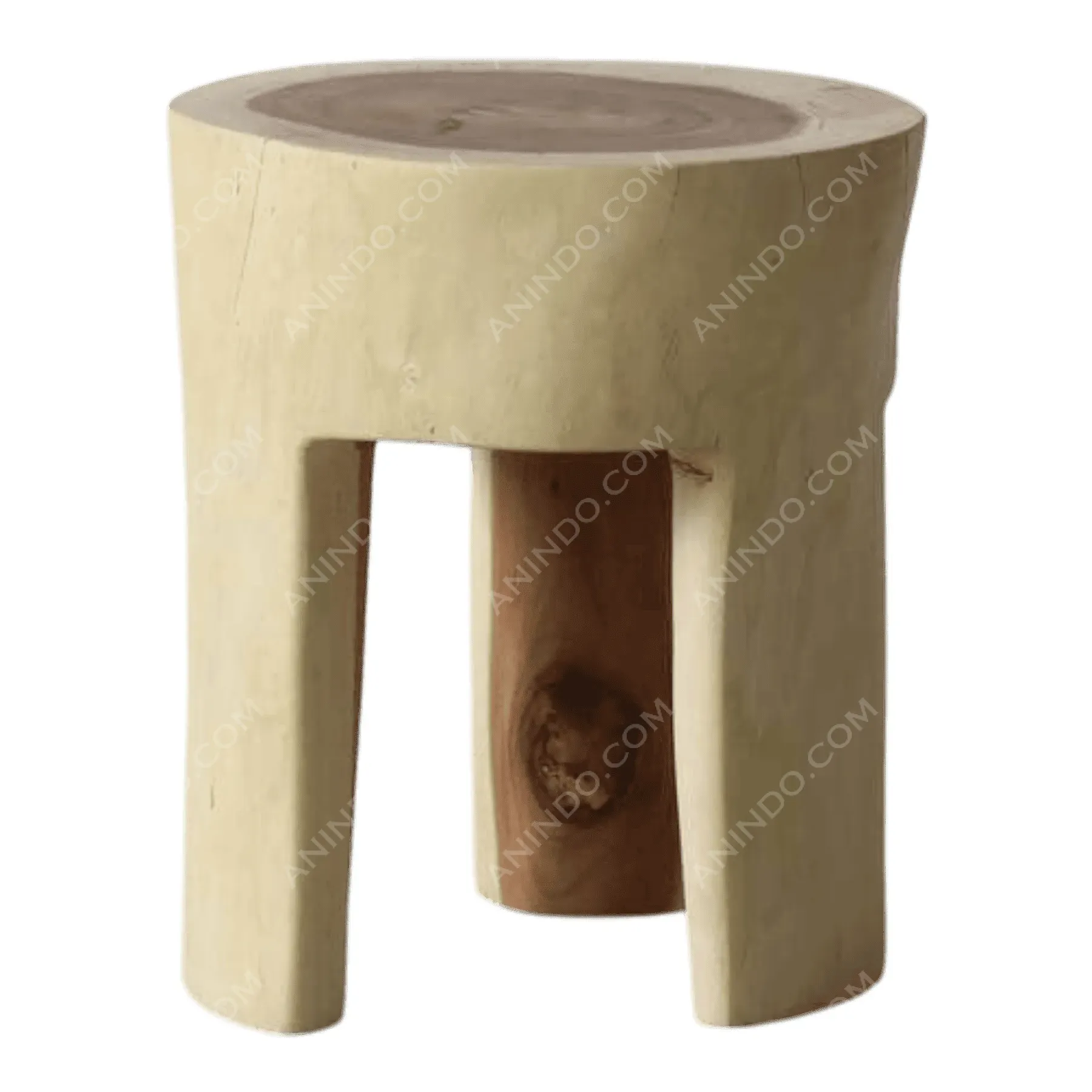 Arch Carved Log Stool