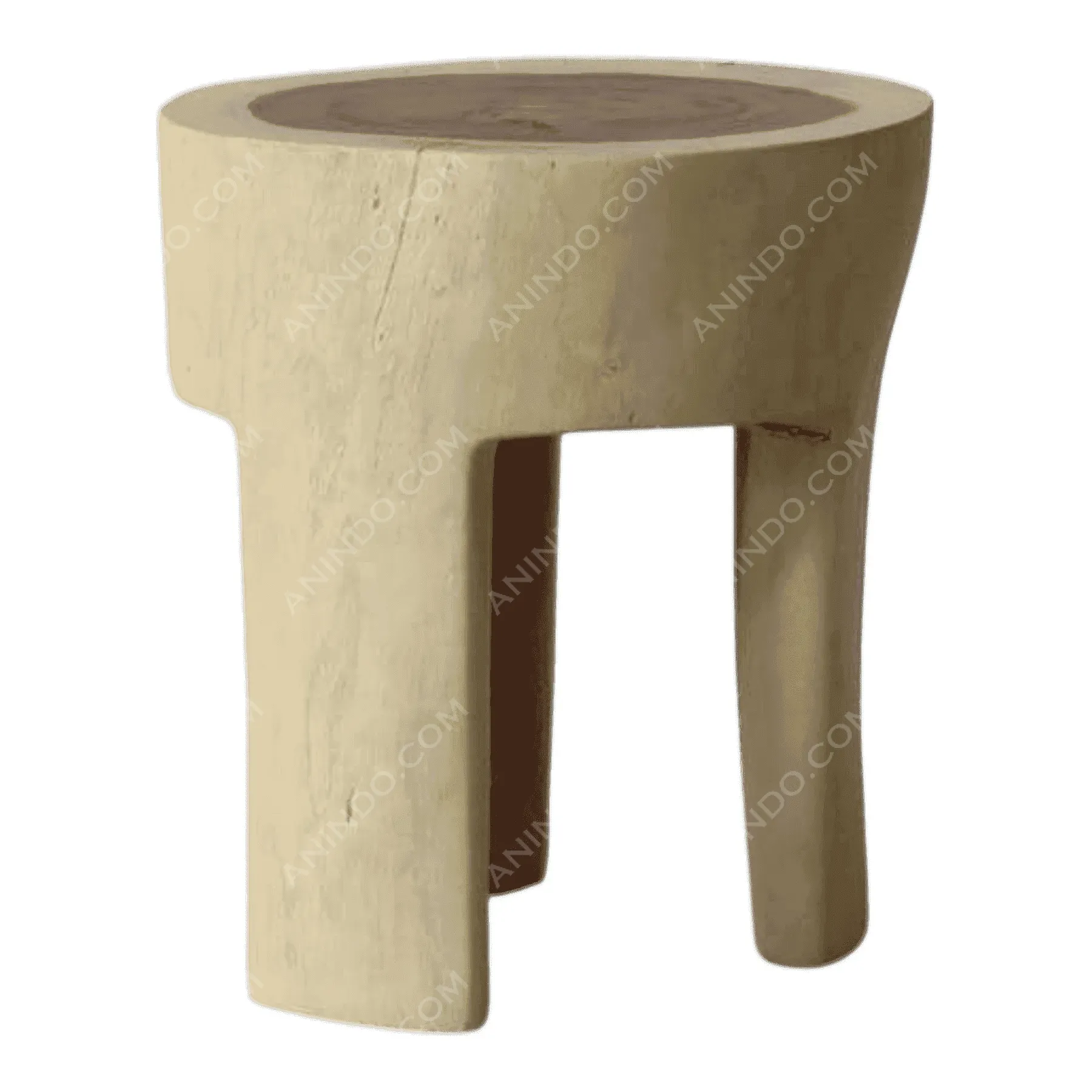 Arch Carved Log Stool - Image 2