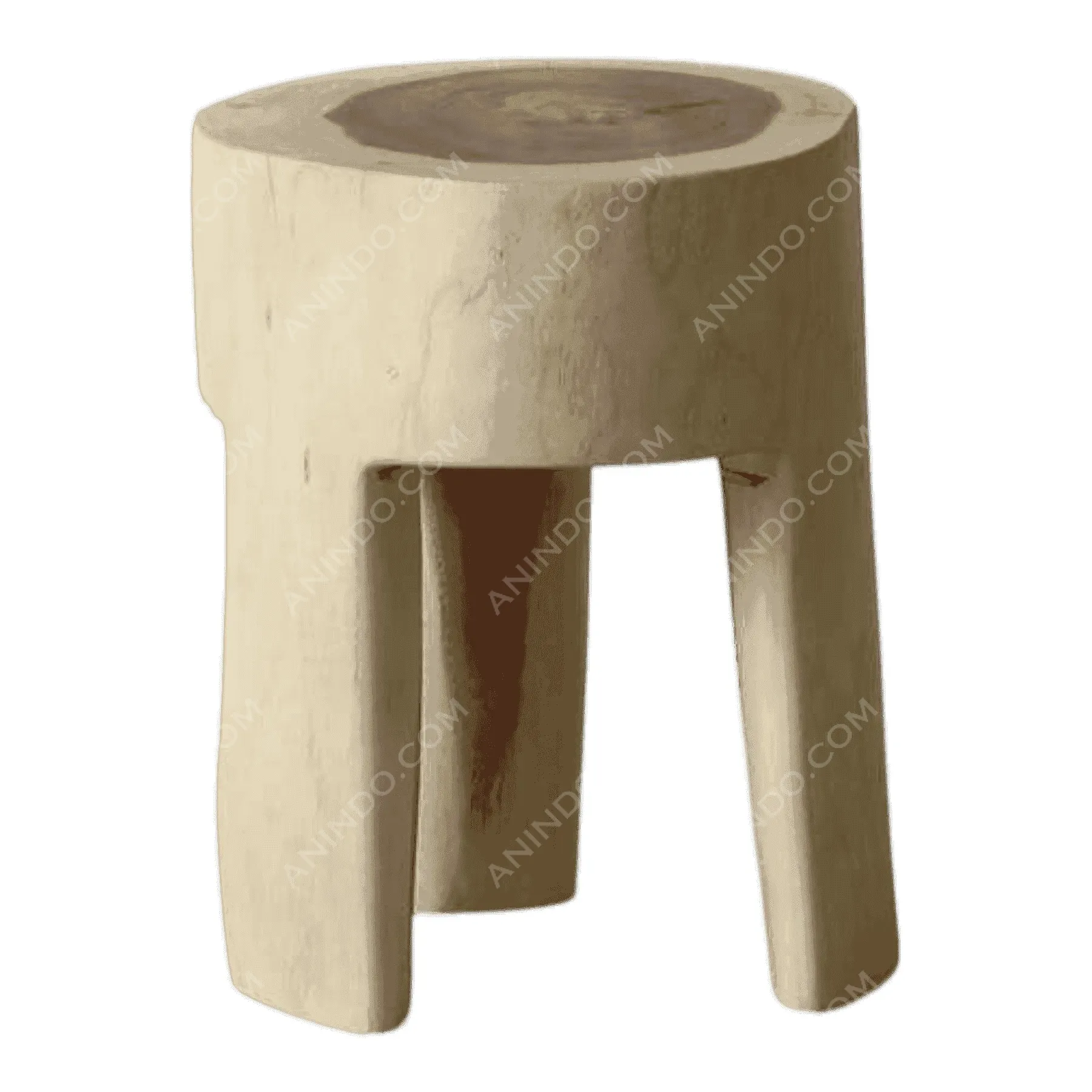 Arch Carved Log Stool - Image 3