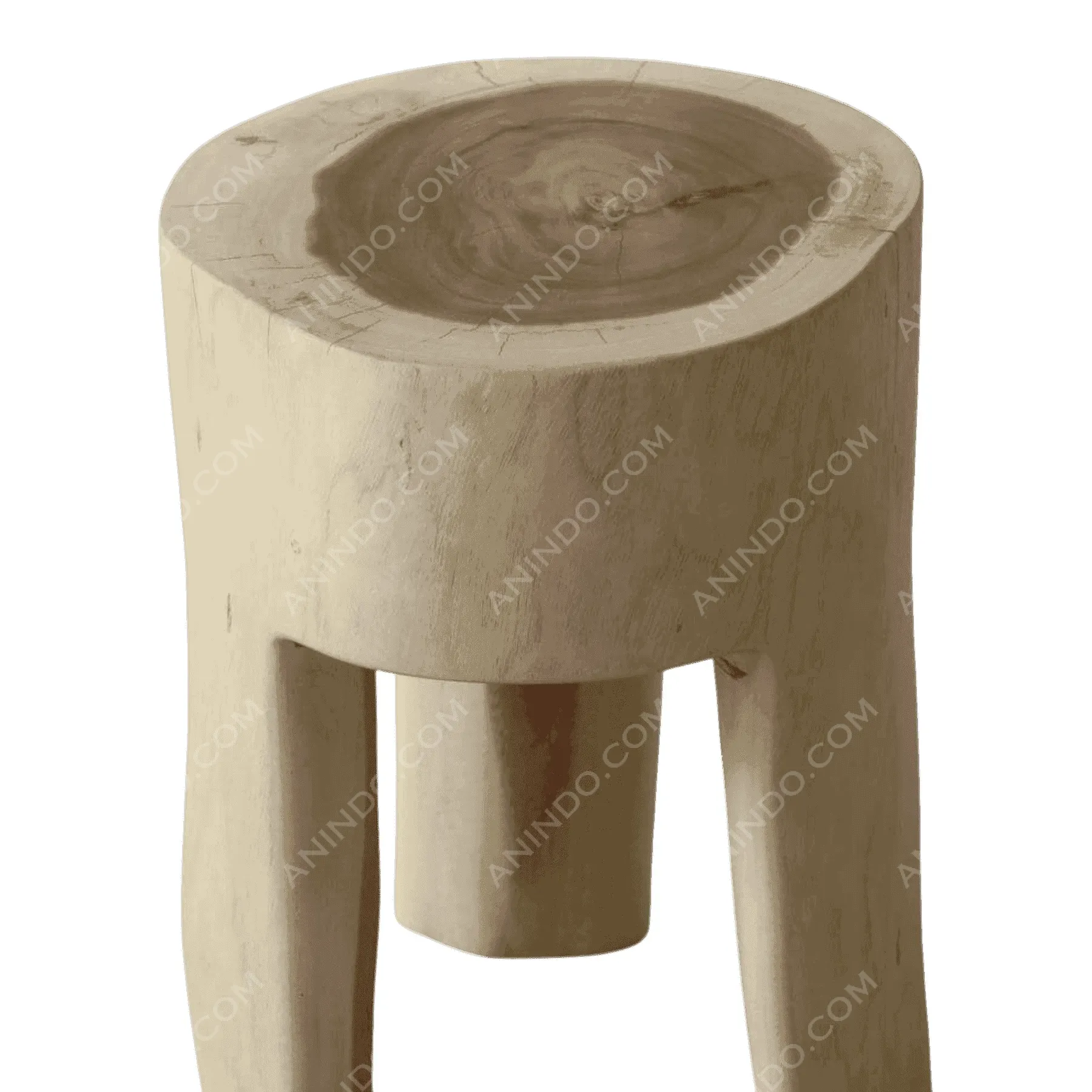 Arch Carved Log Stool - Image 4