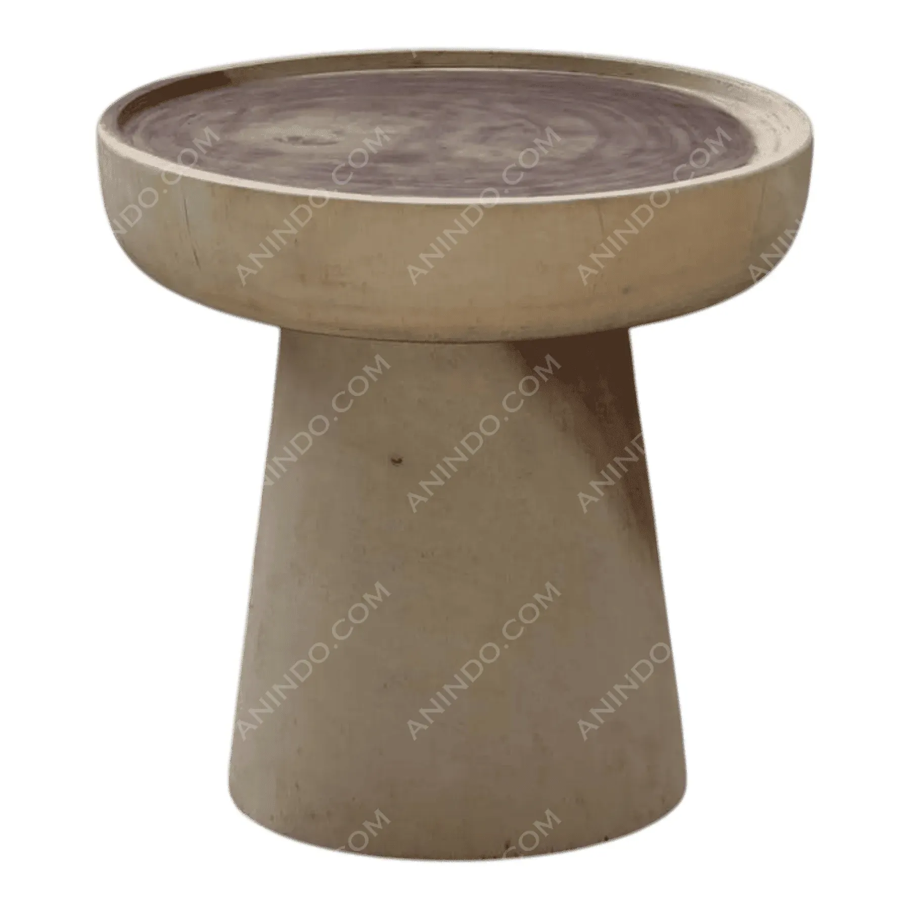 Bicolor Pedestal Side Table