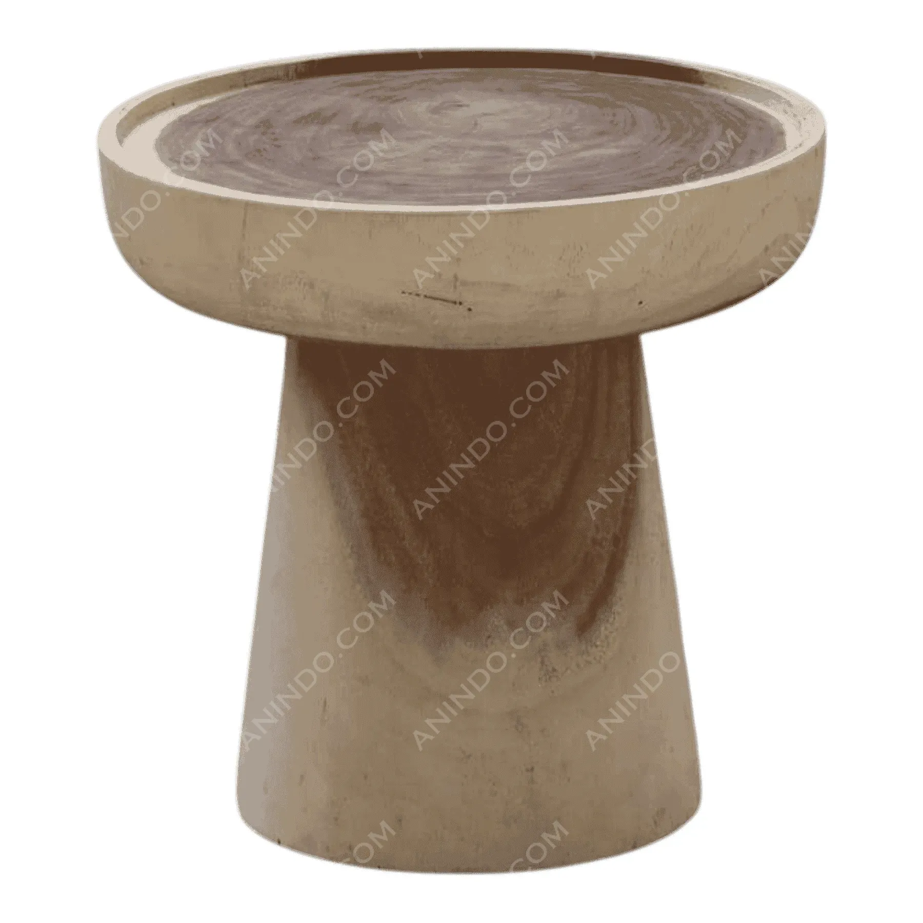 Bicolor Pedestal Side Table - Image 6