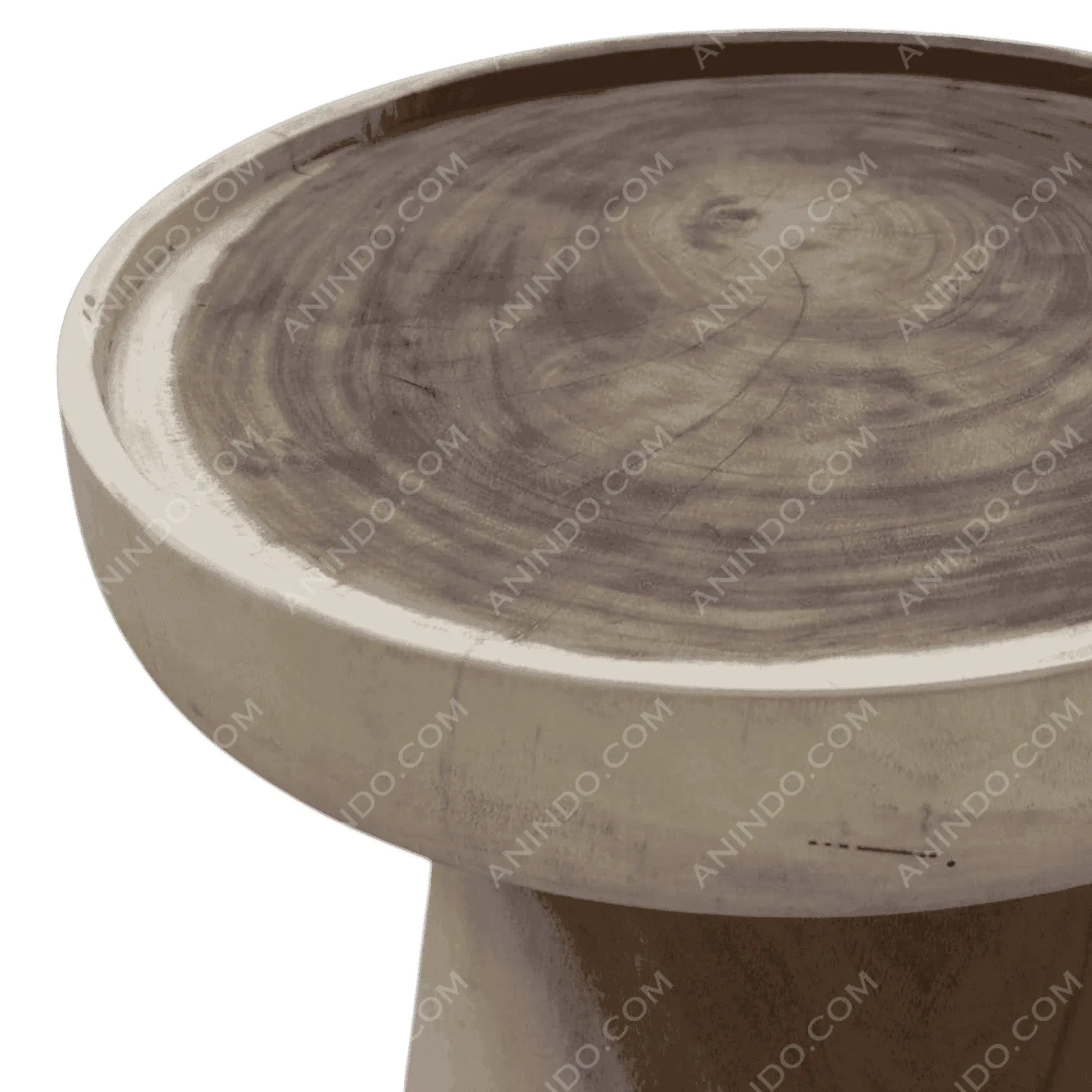 Bicolor Pedestal Side Table - Image 5