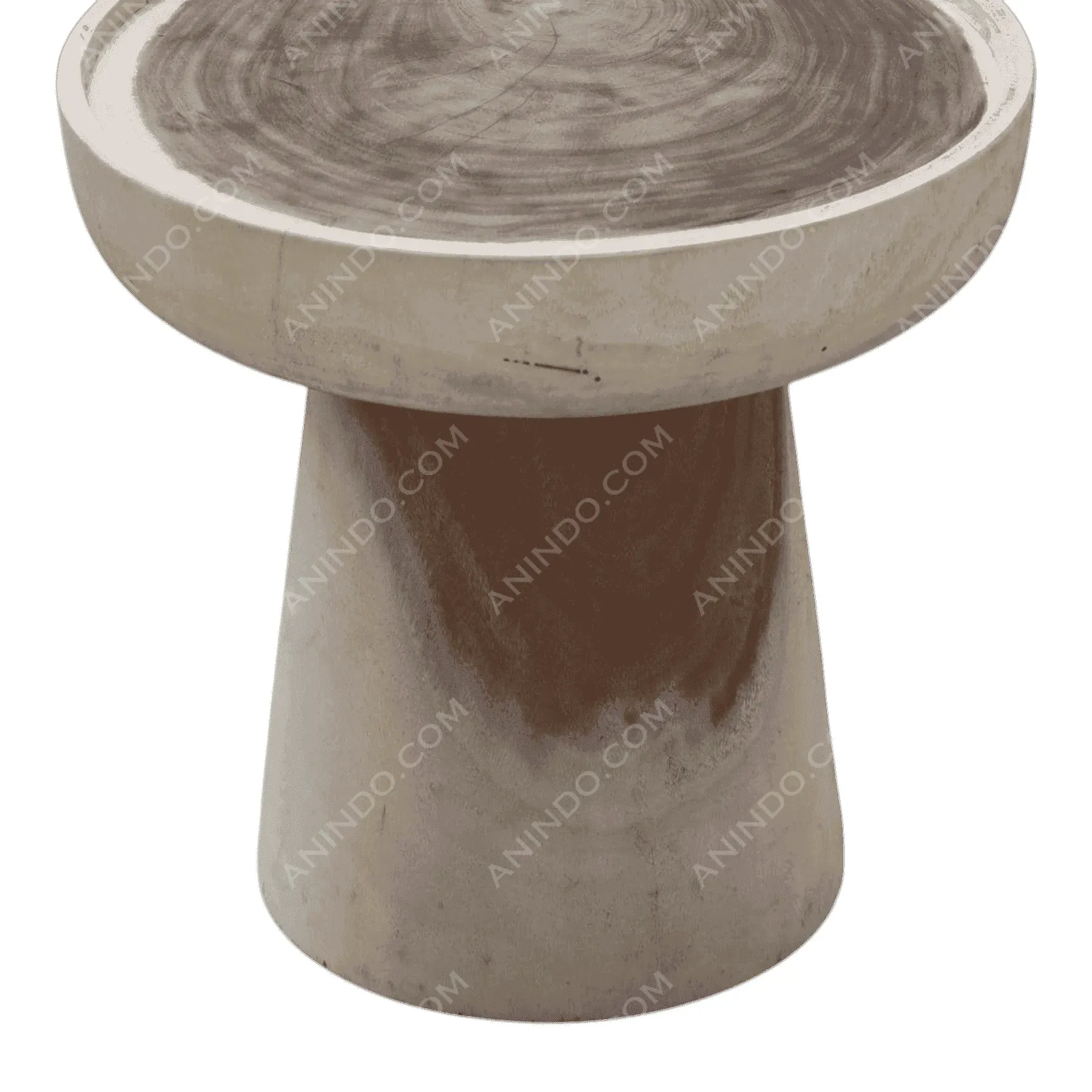 Bicolor Pedestal Side Table - Image 4
