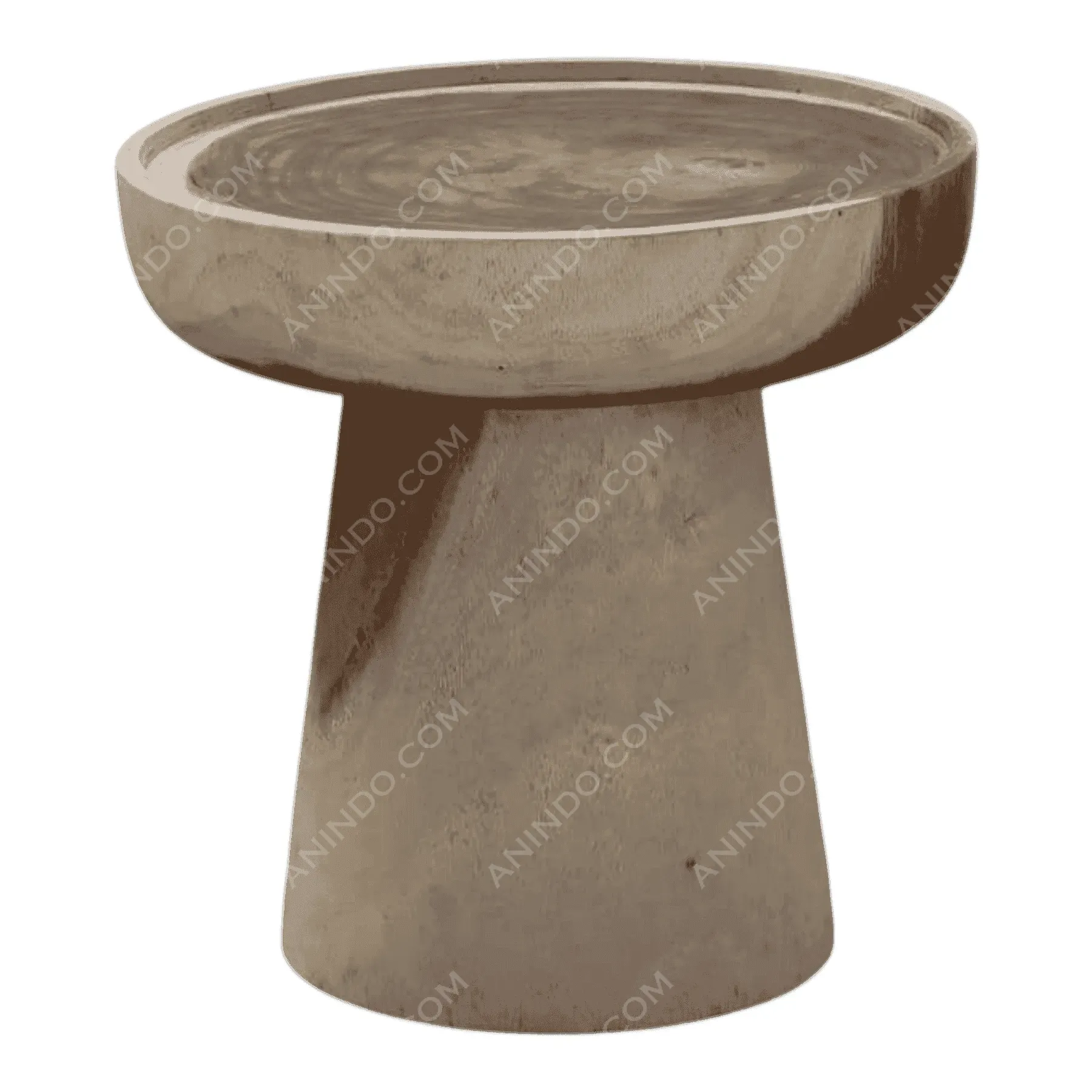 Bicolor Pedestal Side Table - Image 3