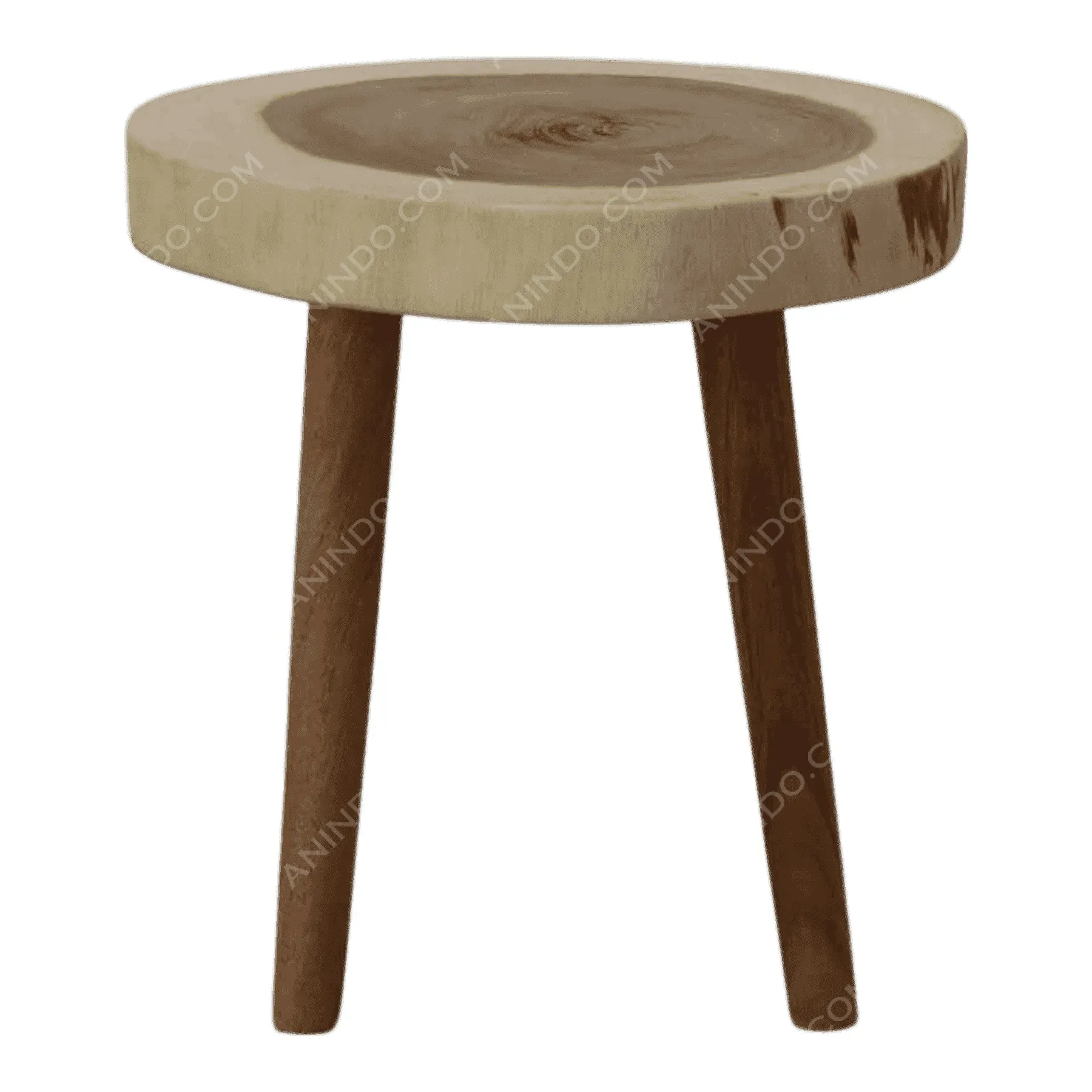 Rustic Live-Edge Side Table