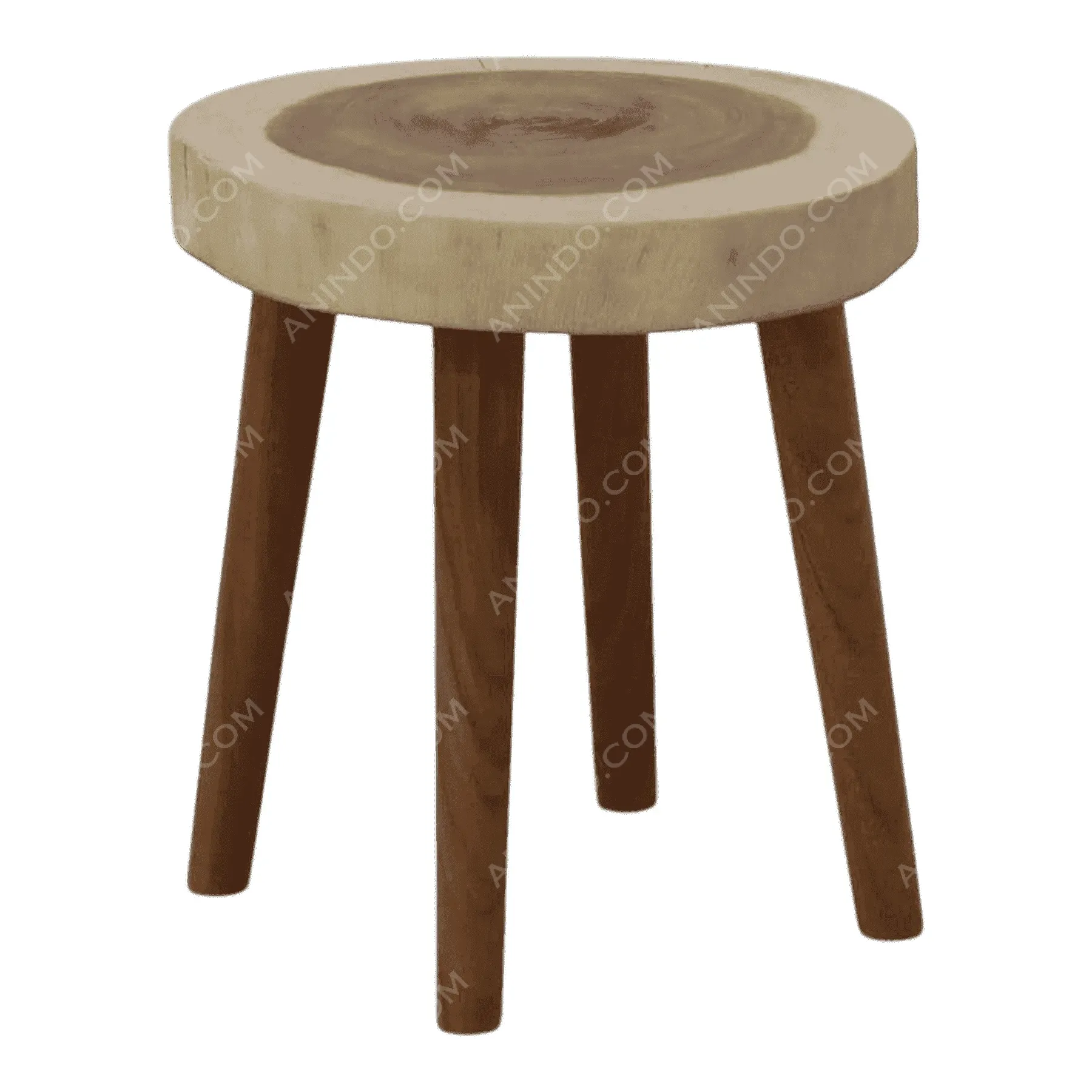 Rustic Live-Edge Side Table - Image 3