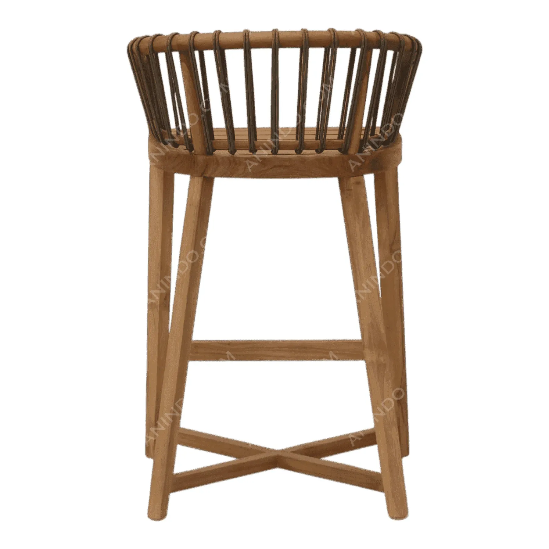 Marina Teak & Rope Bar Stool (Frame) - Image 6