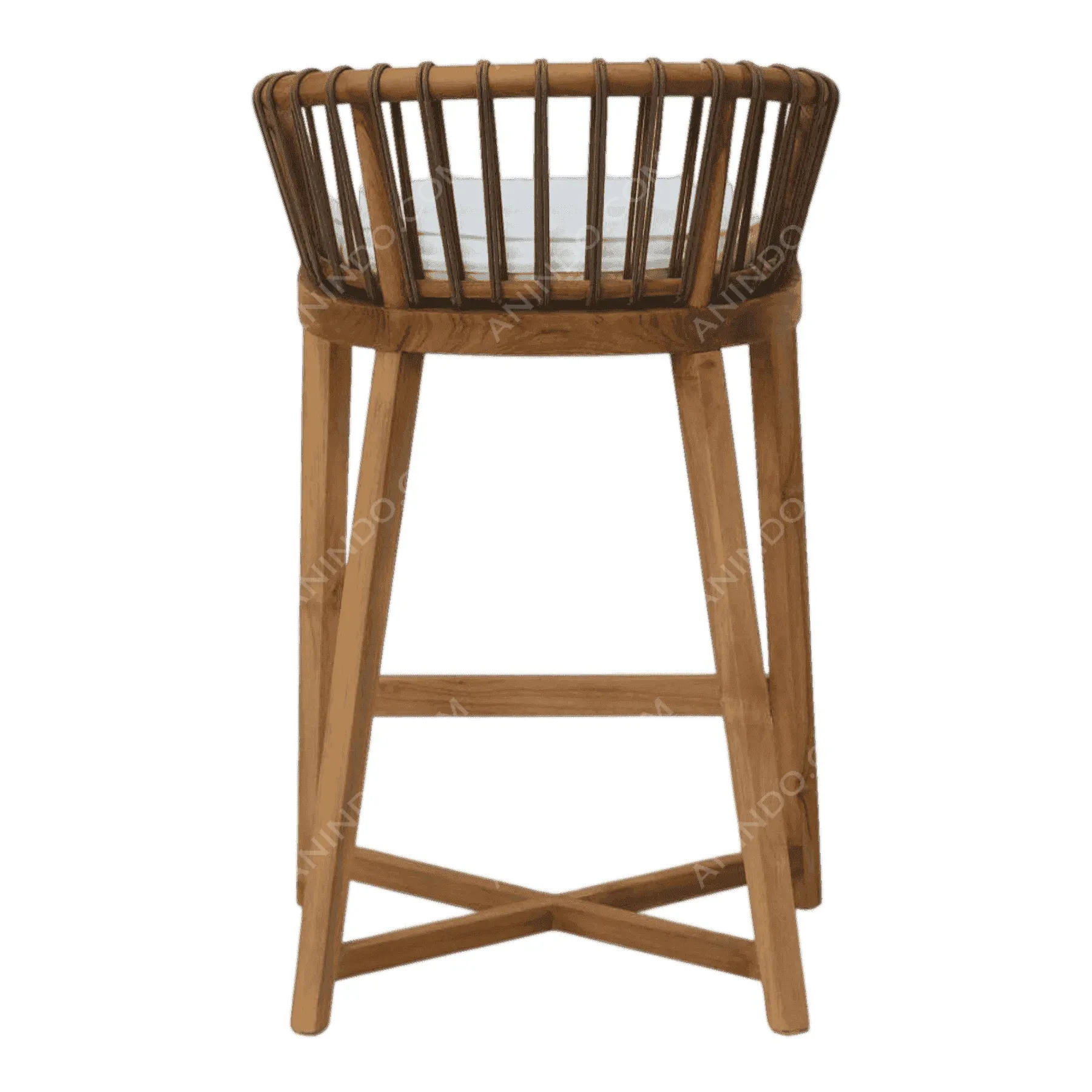 Marina Teak & Rope Bar Stool - Image 6