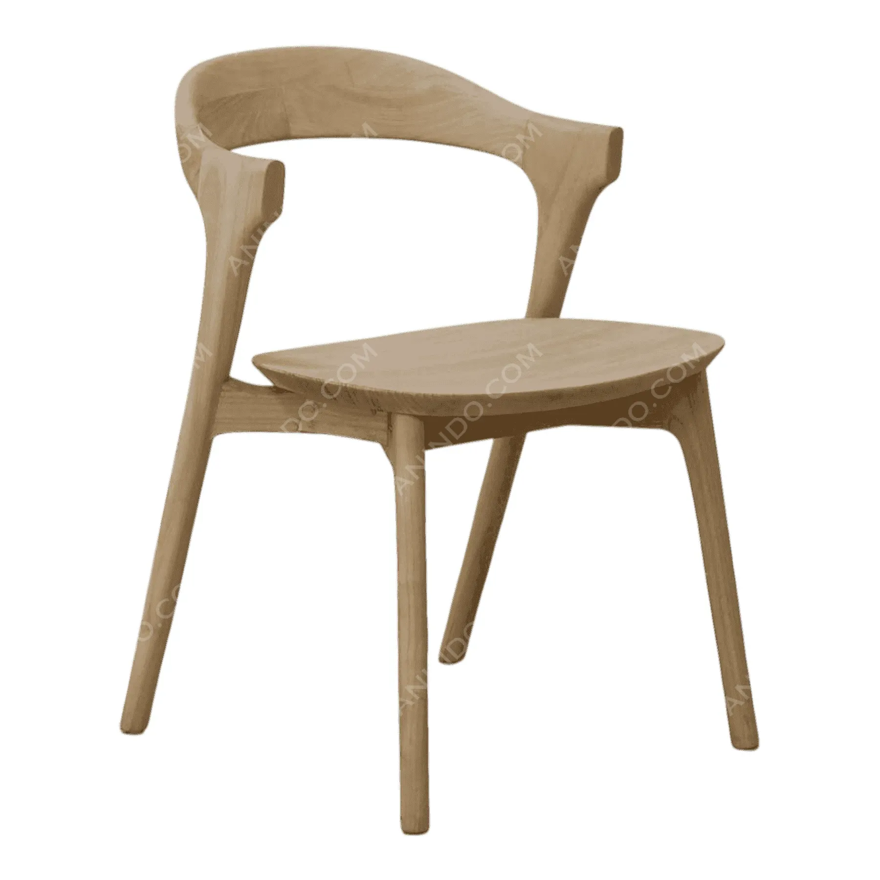 Scandinavian Curve Dining Chair - Image 2