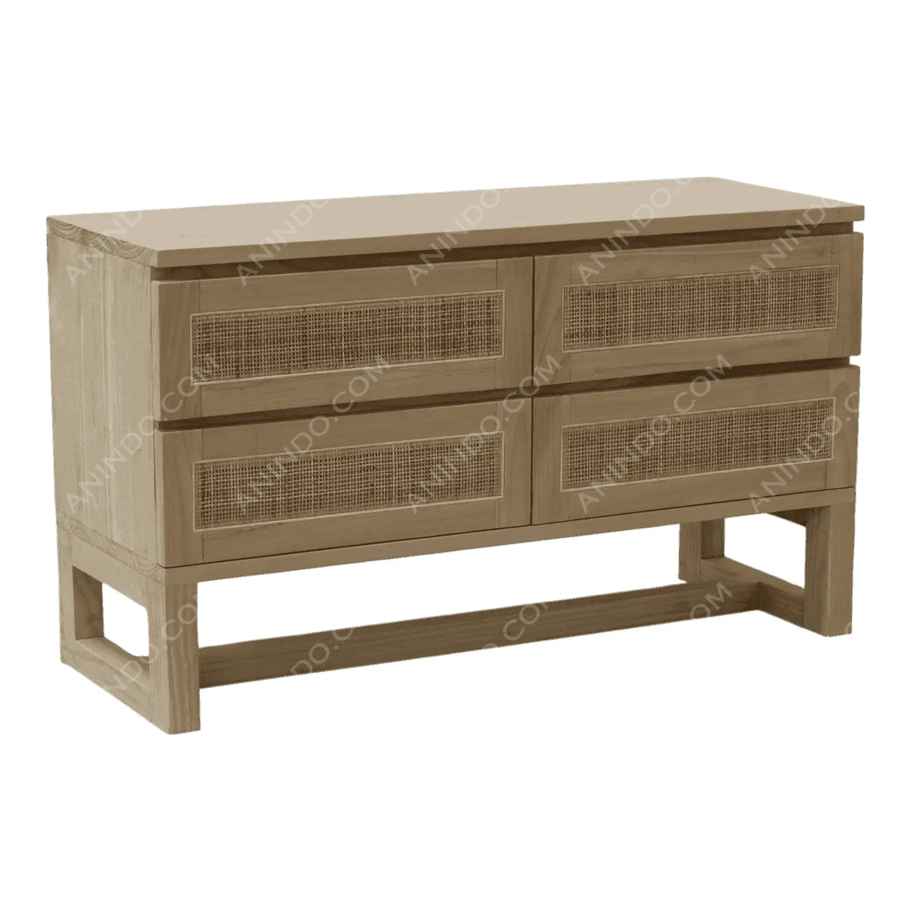 Havana Teak & Rattan Dresser - Image 2