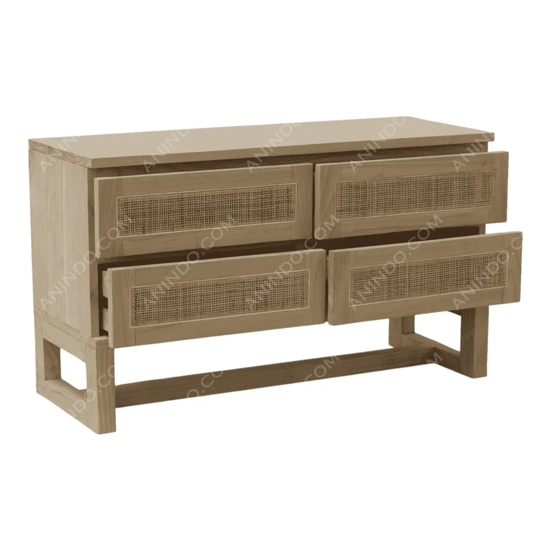 Havana Teak & Rattan Dresser - Image 3