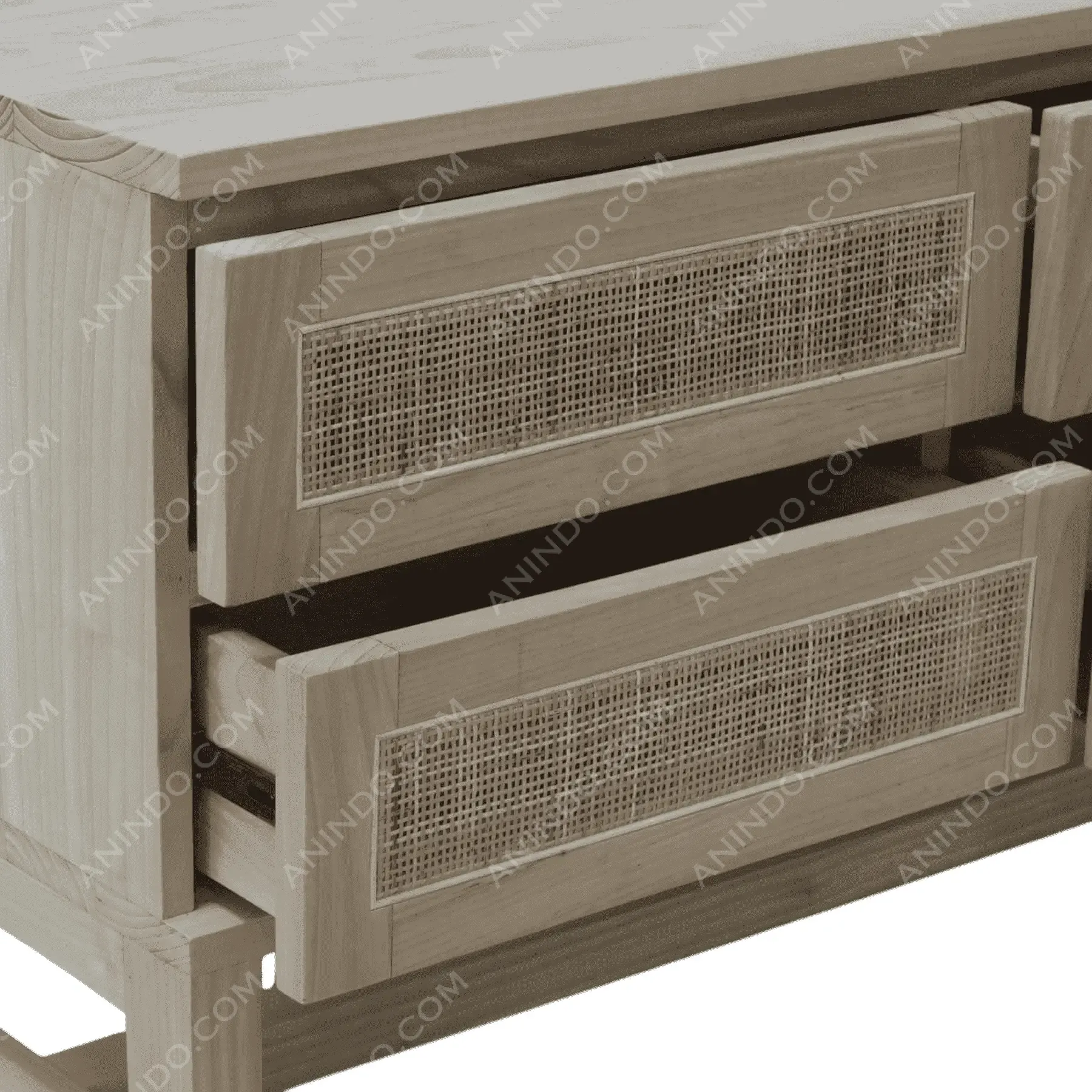 Havana Teak & Rattan Dresser - Image 4