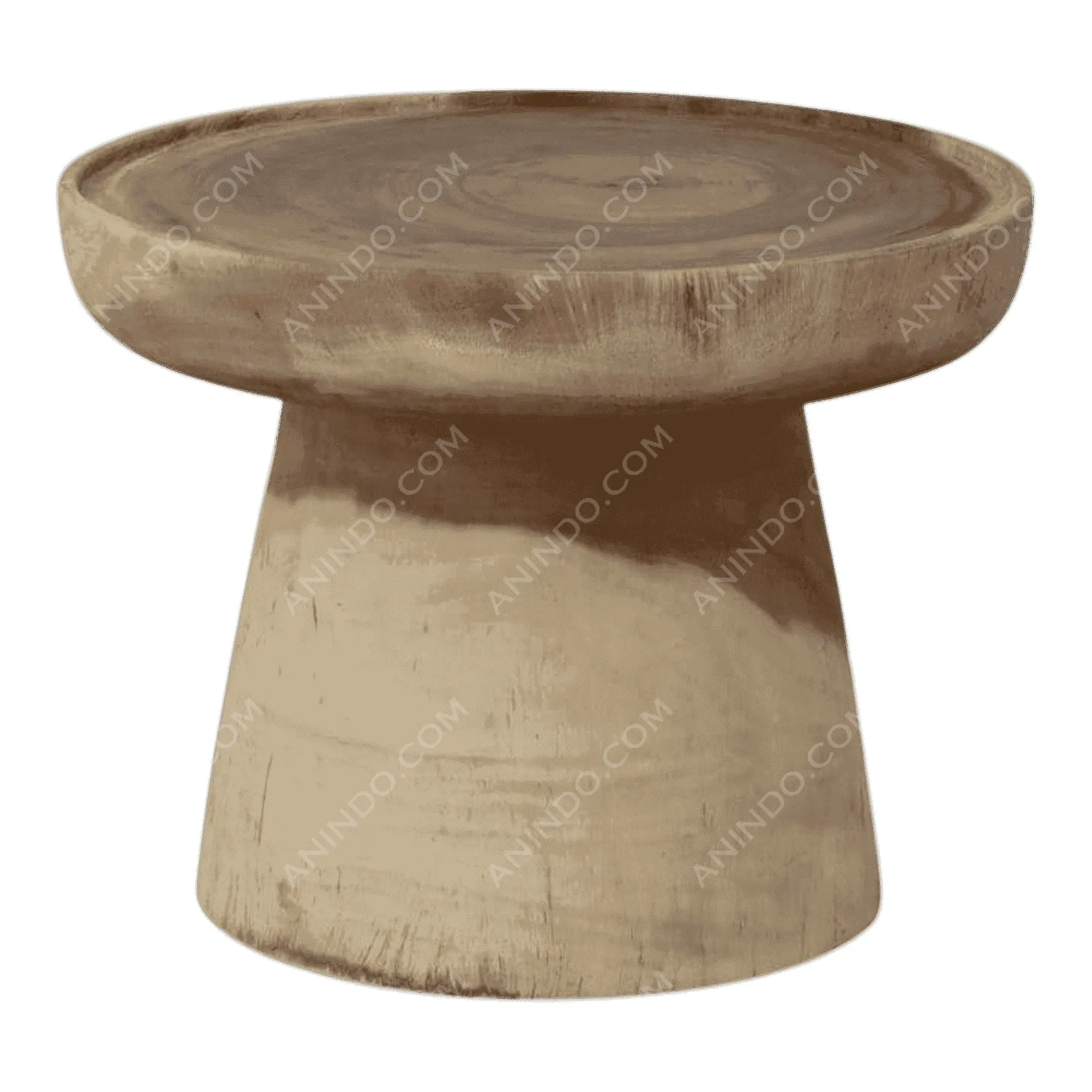 Solid Suar Wood Pedestal Table - Image 4