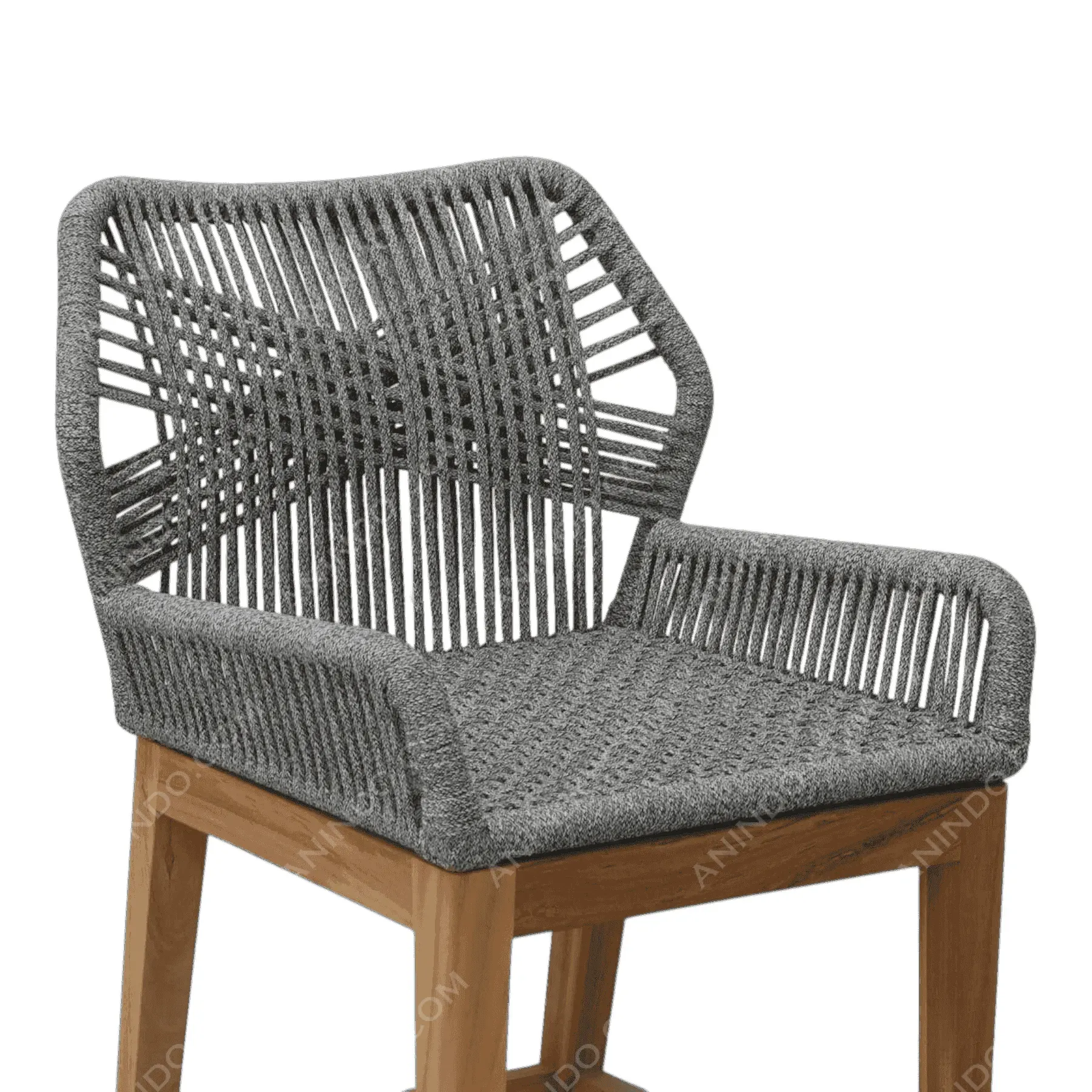 Marina Woven Bar Stool (Grey) - Image 3