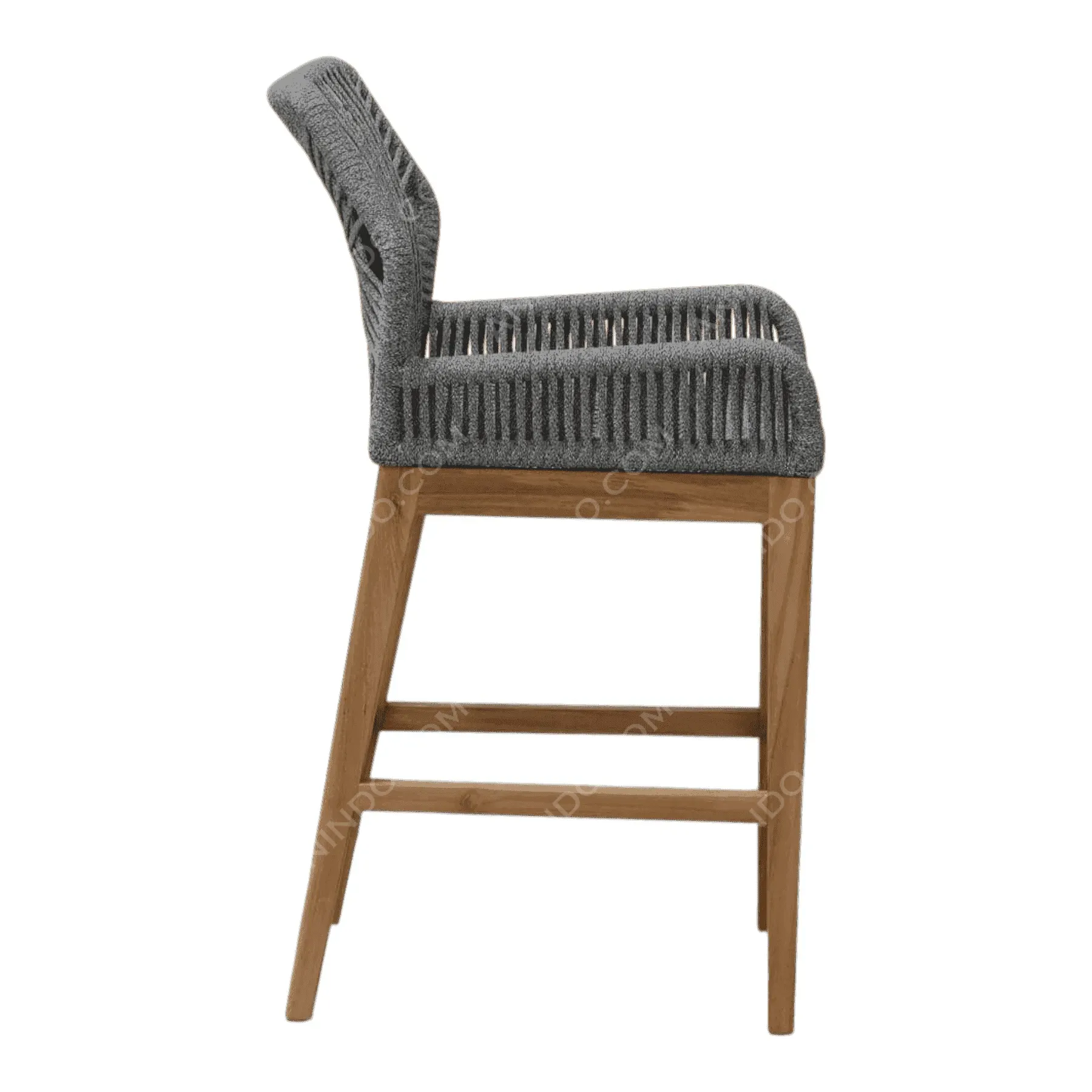 Marina Woven Bar Stool (Grey) - Image 4