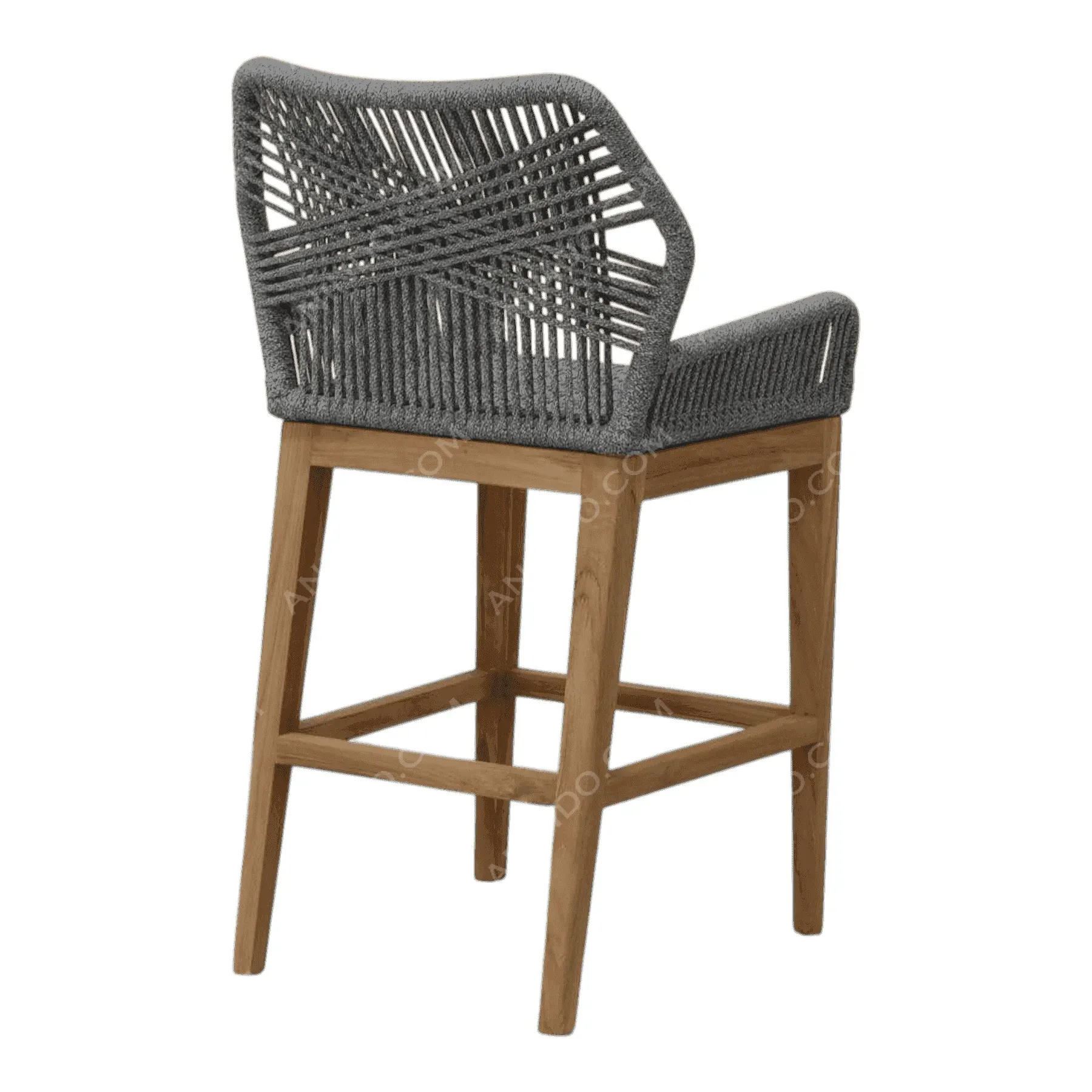 Marina Woven Bar Stool (Grey) - Image 5