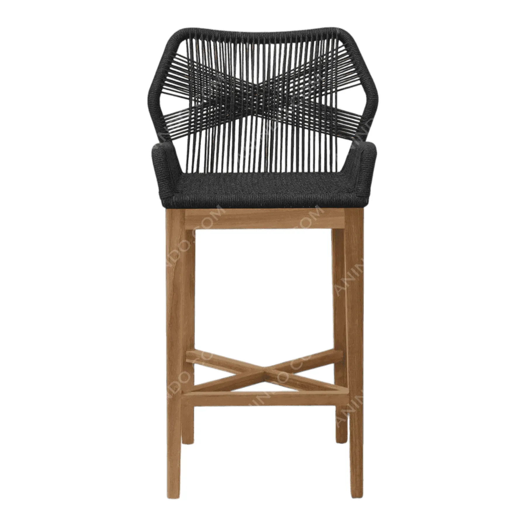 Marina Woven Bar Stool (Black)