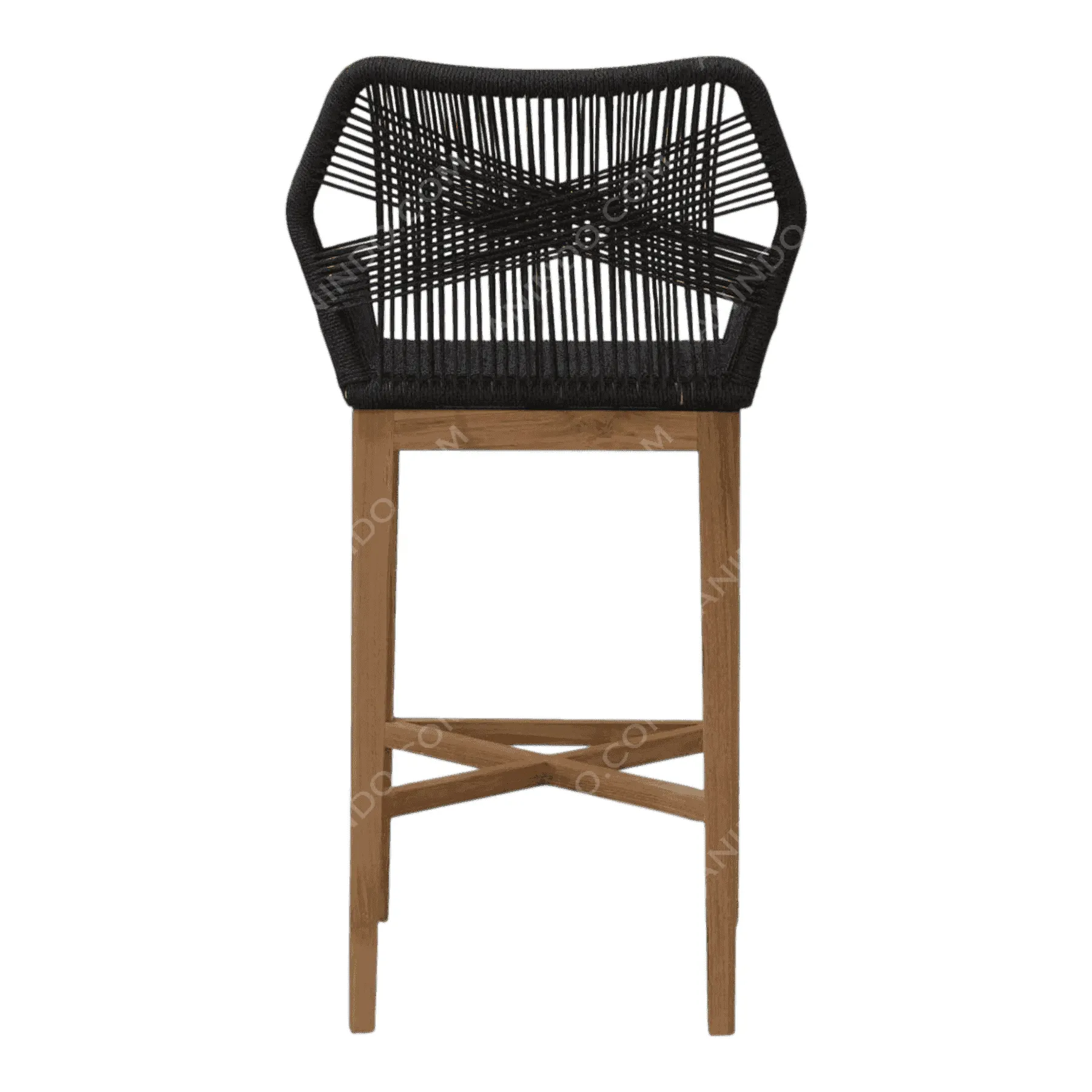 Marina Woven Bar Stool (Black) - Image 7