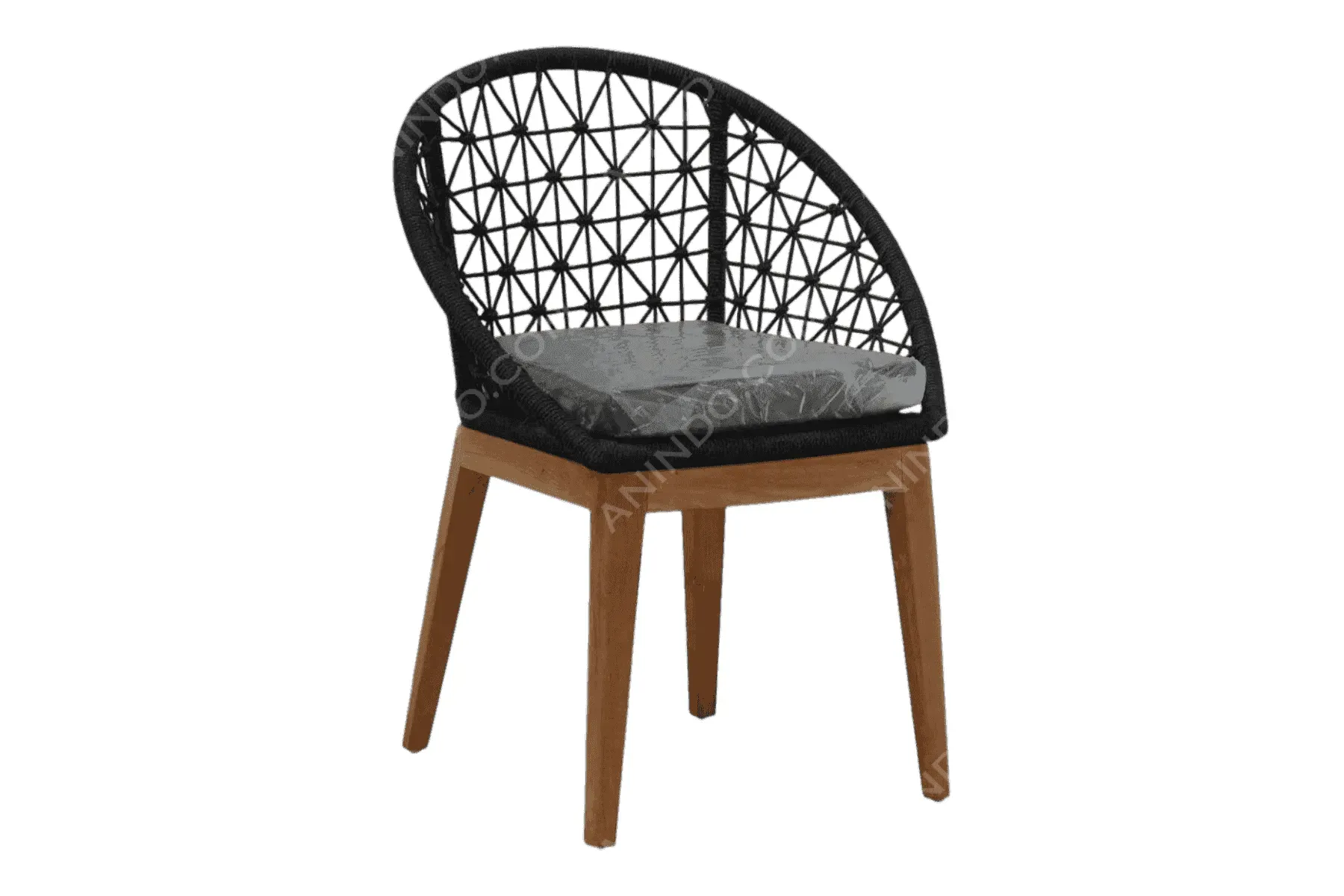 Nest Woven Lounge Chair (Black) - Image 6