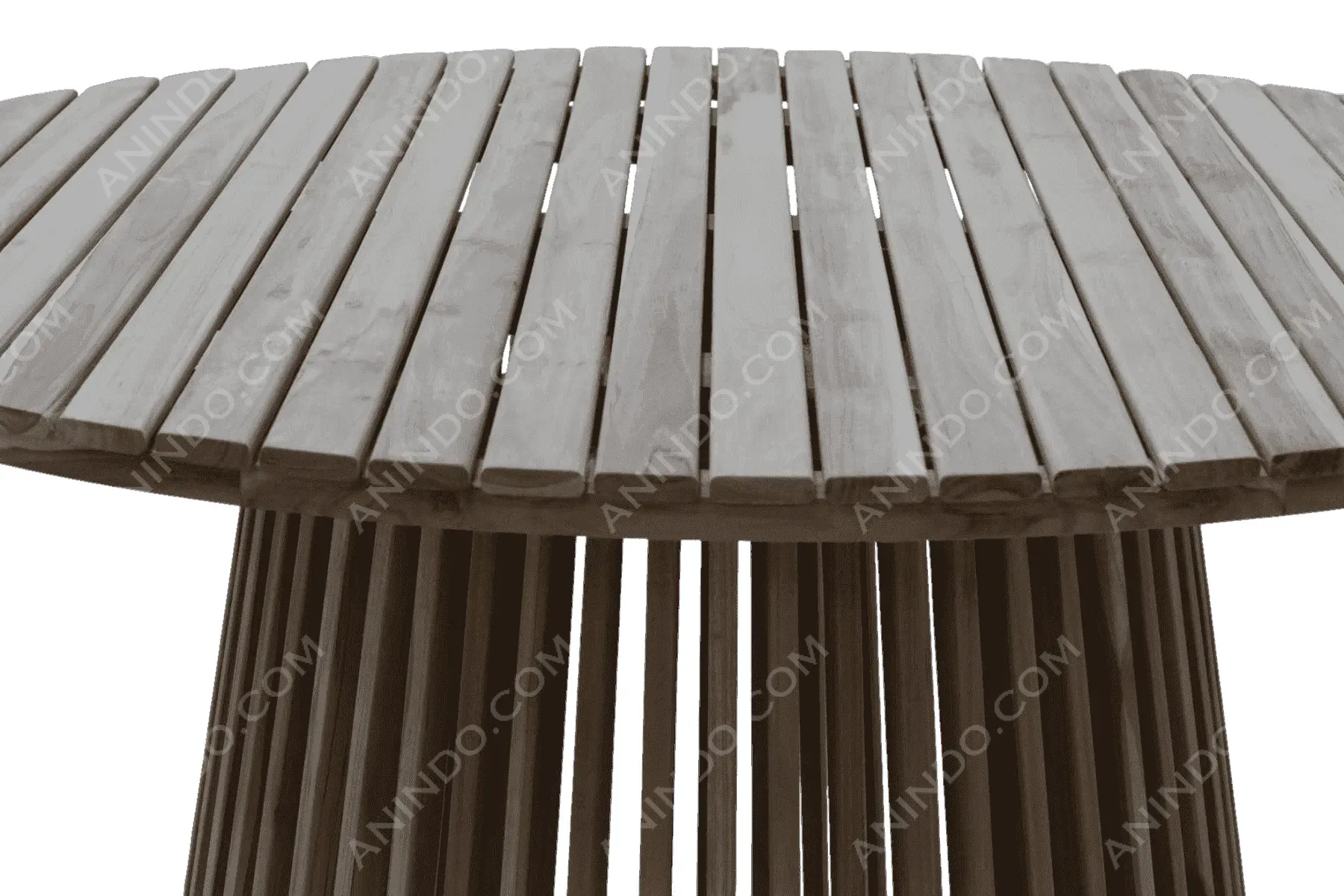 Slat Pedestal Table - Image 2