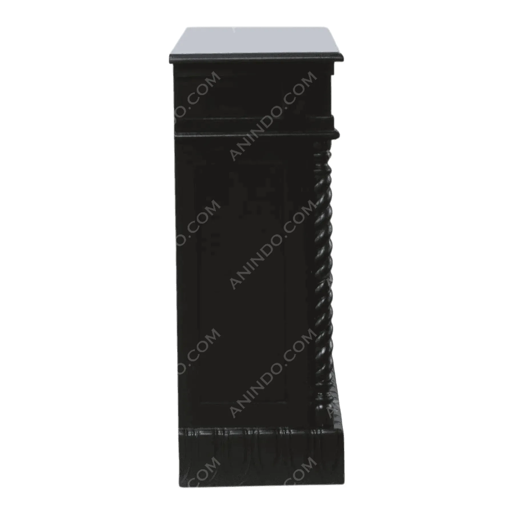 Ebonized Carved Commode - Image 3