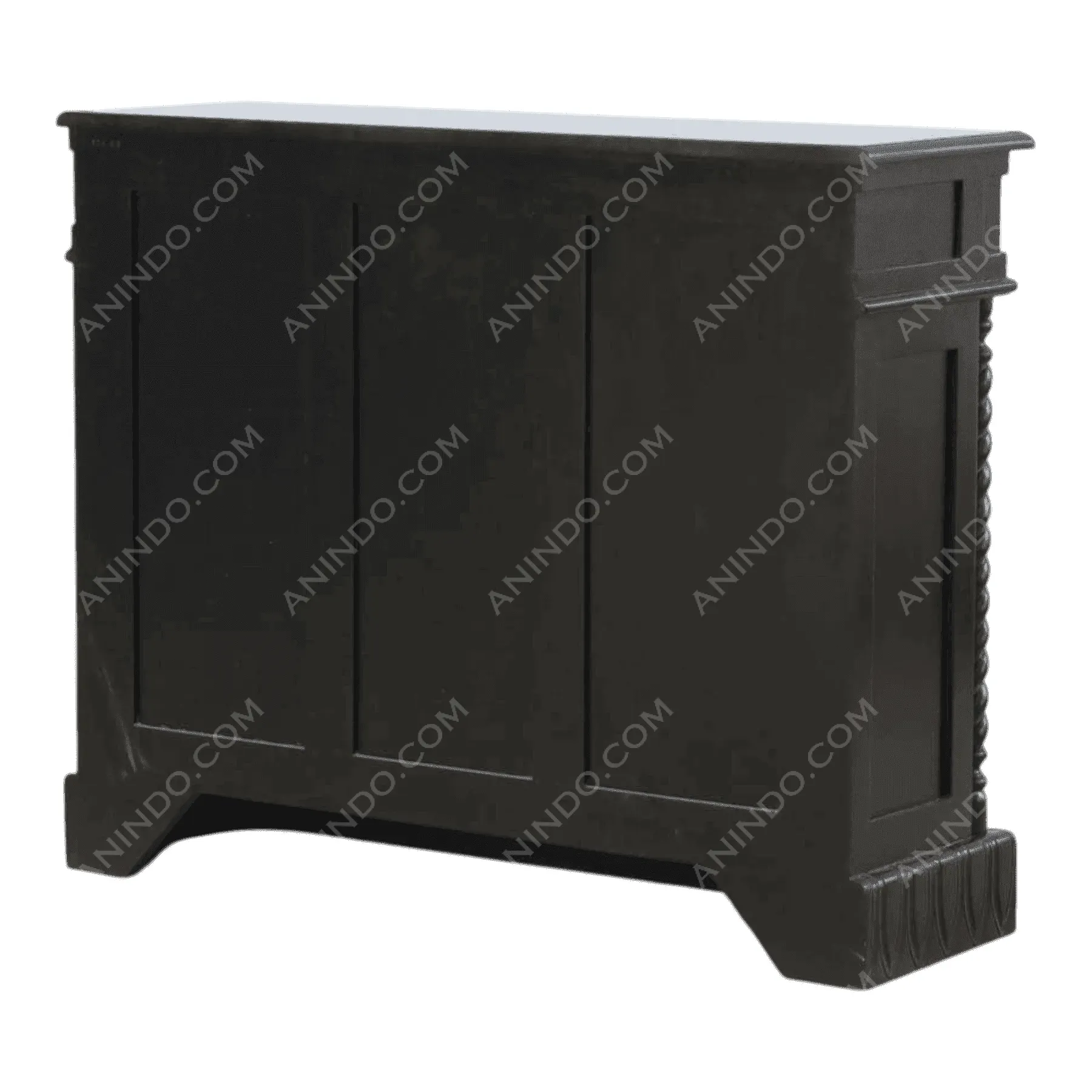 Ebonized Carved Commode - Image 4