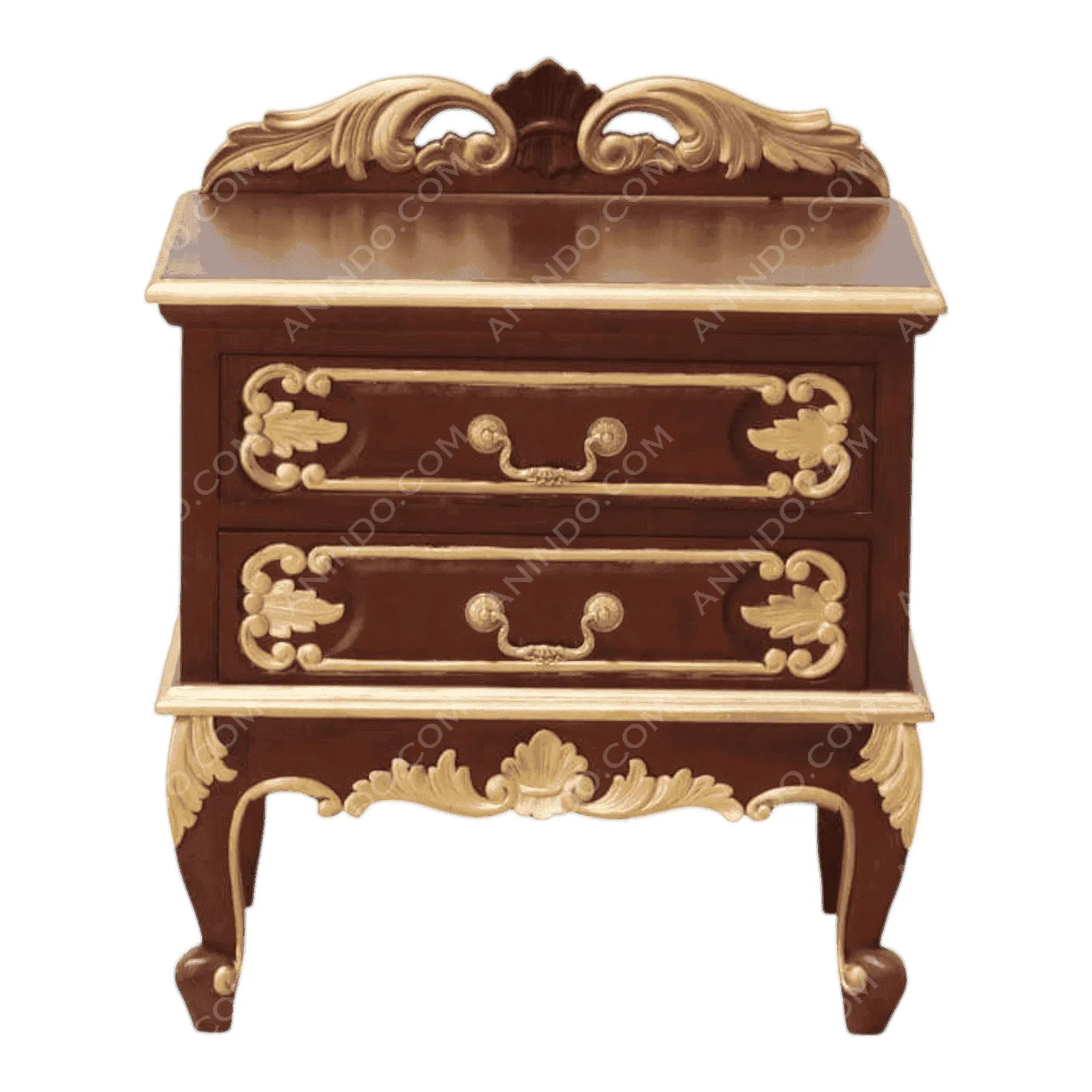 Gilded Rococo Nightstand