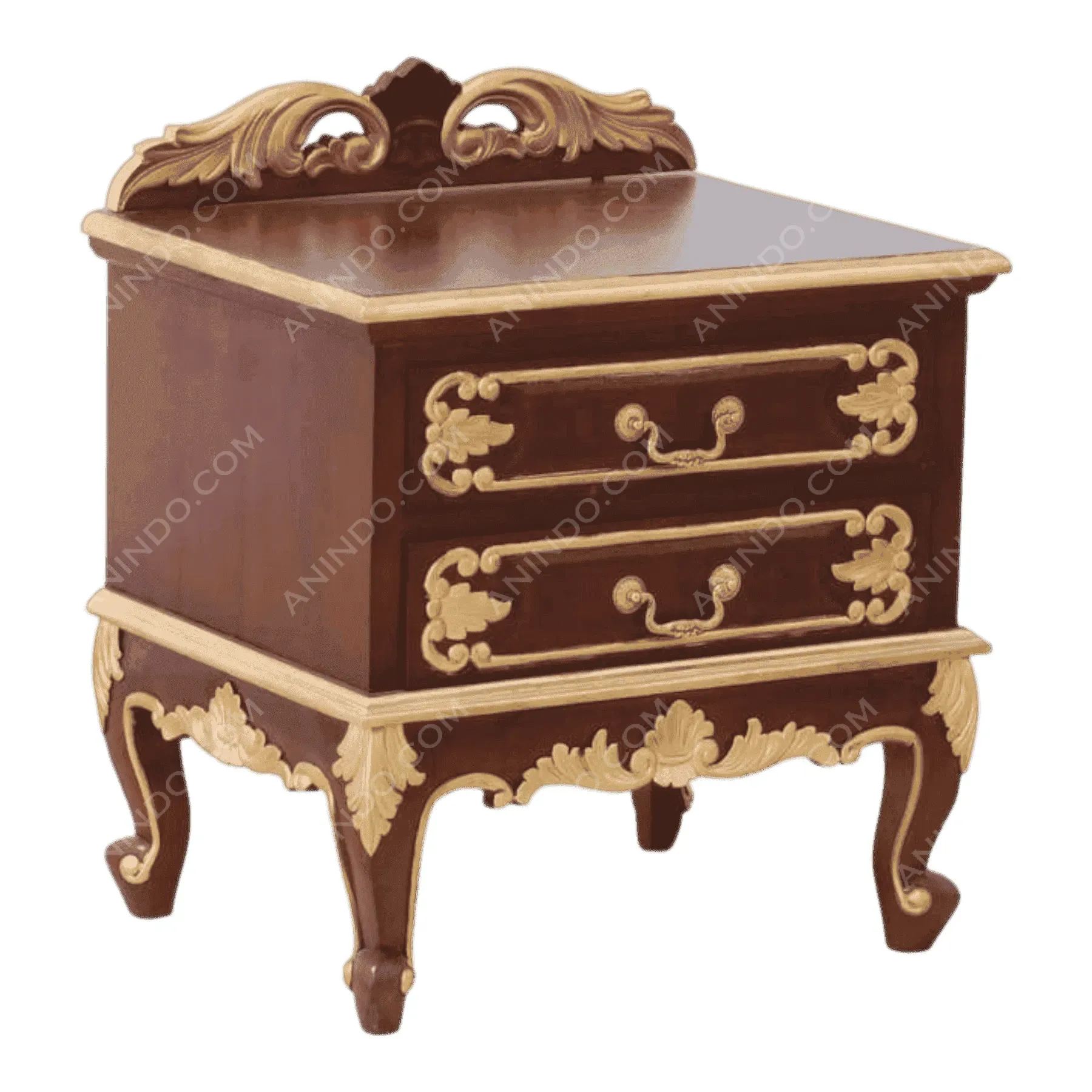 Gilded Rococo Nightstand - Image 2
