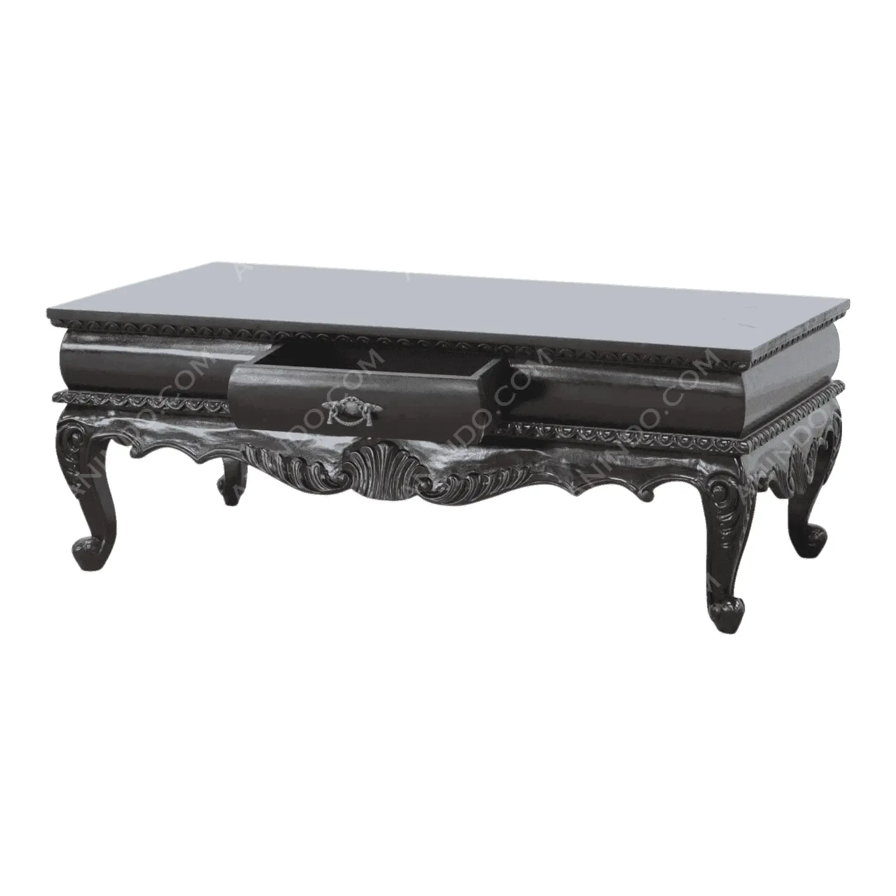 Ebonized Rococo Coffee Table - Image 6