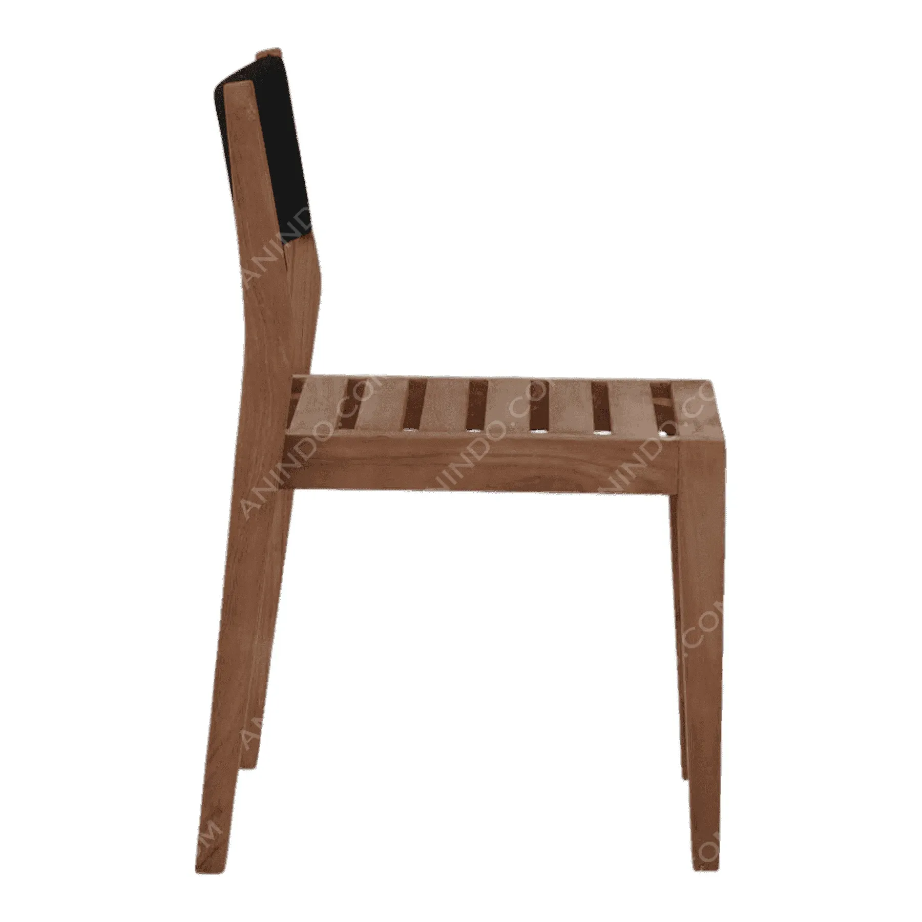 Teak & Rope Dining Chair (Black) - Image 4