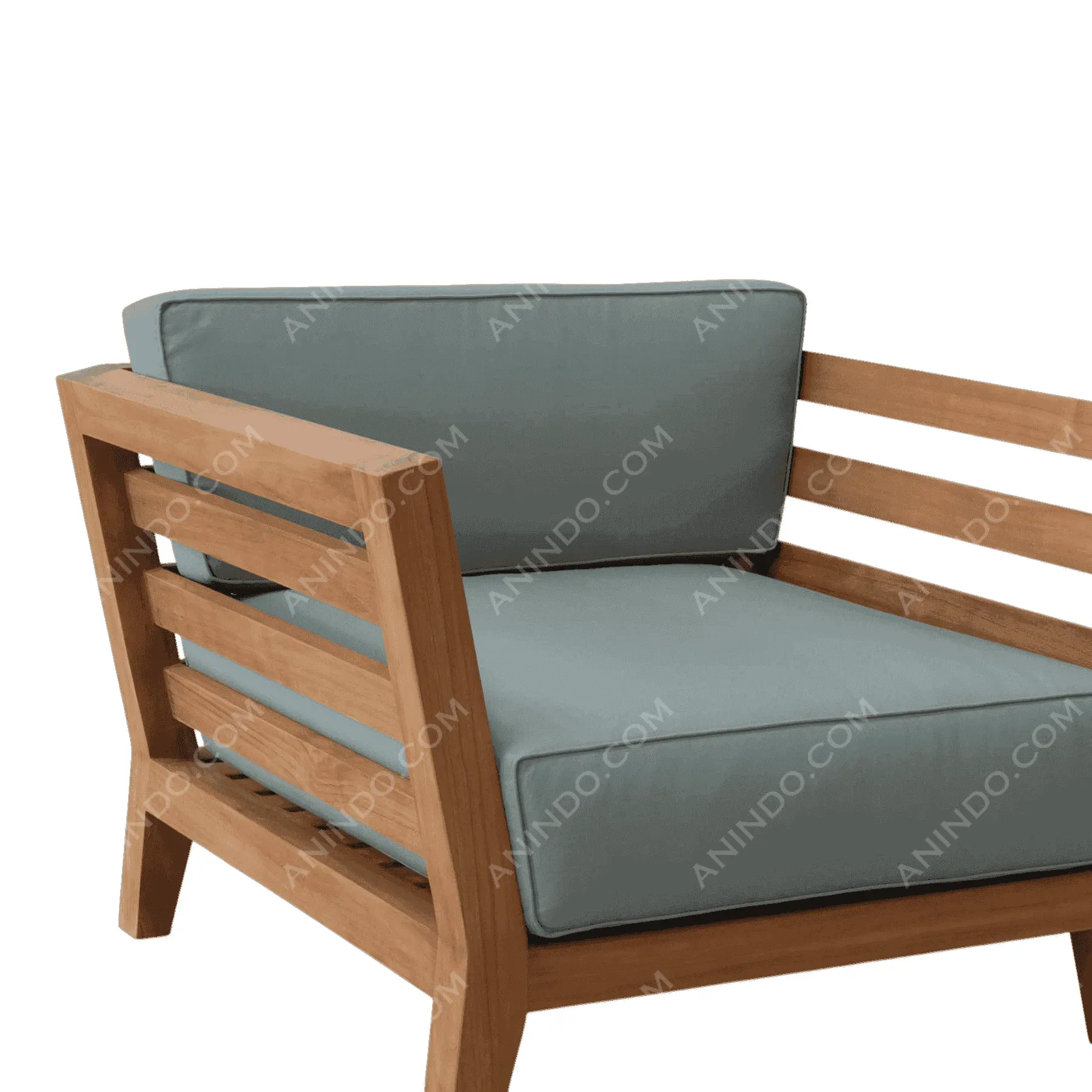 Slatted Teak Armchair - Image 3