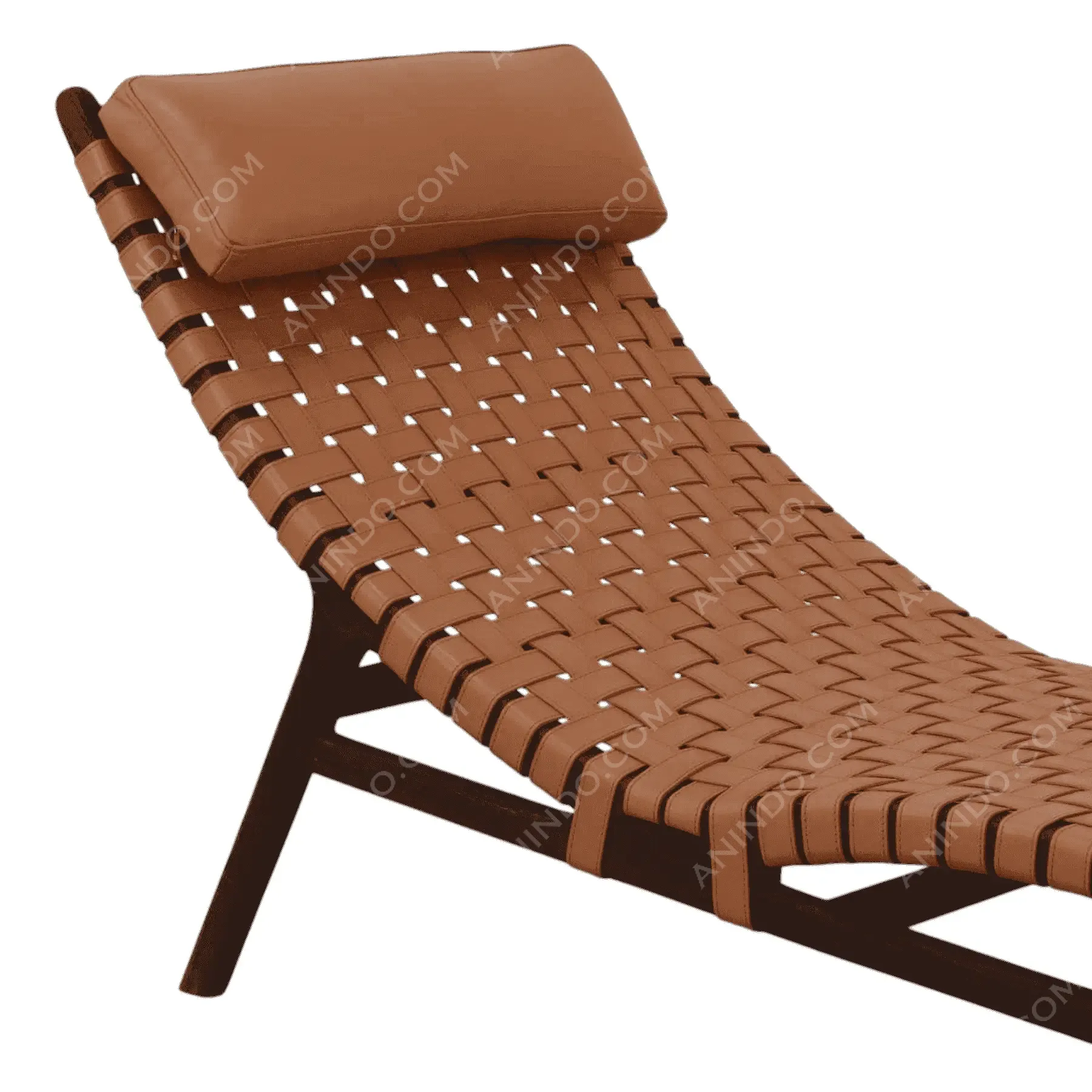 Siesta Woven Leather Chaise - Image 2