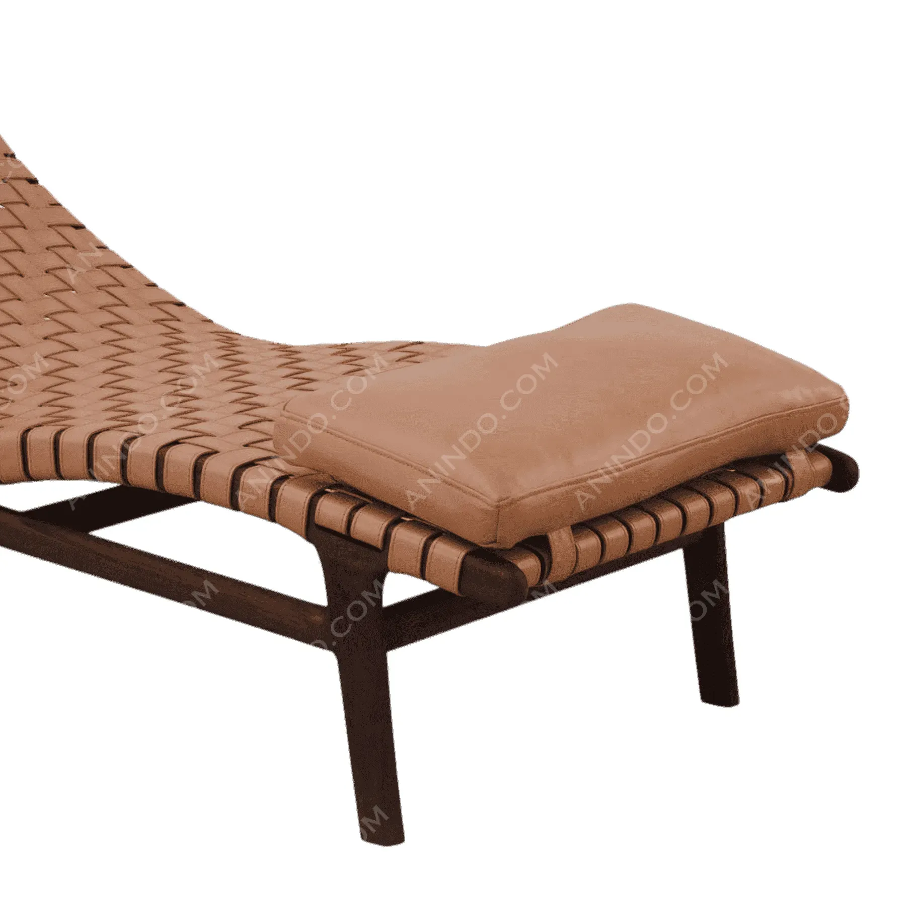 Siesta Woven Leather Chaise - Image 3