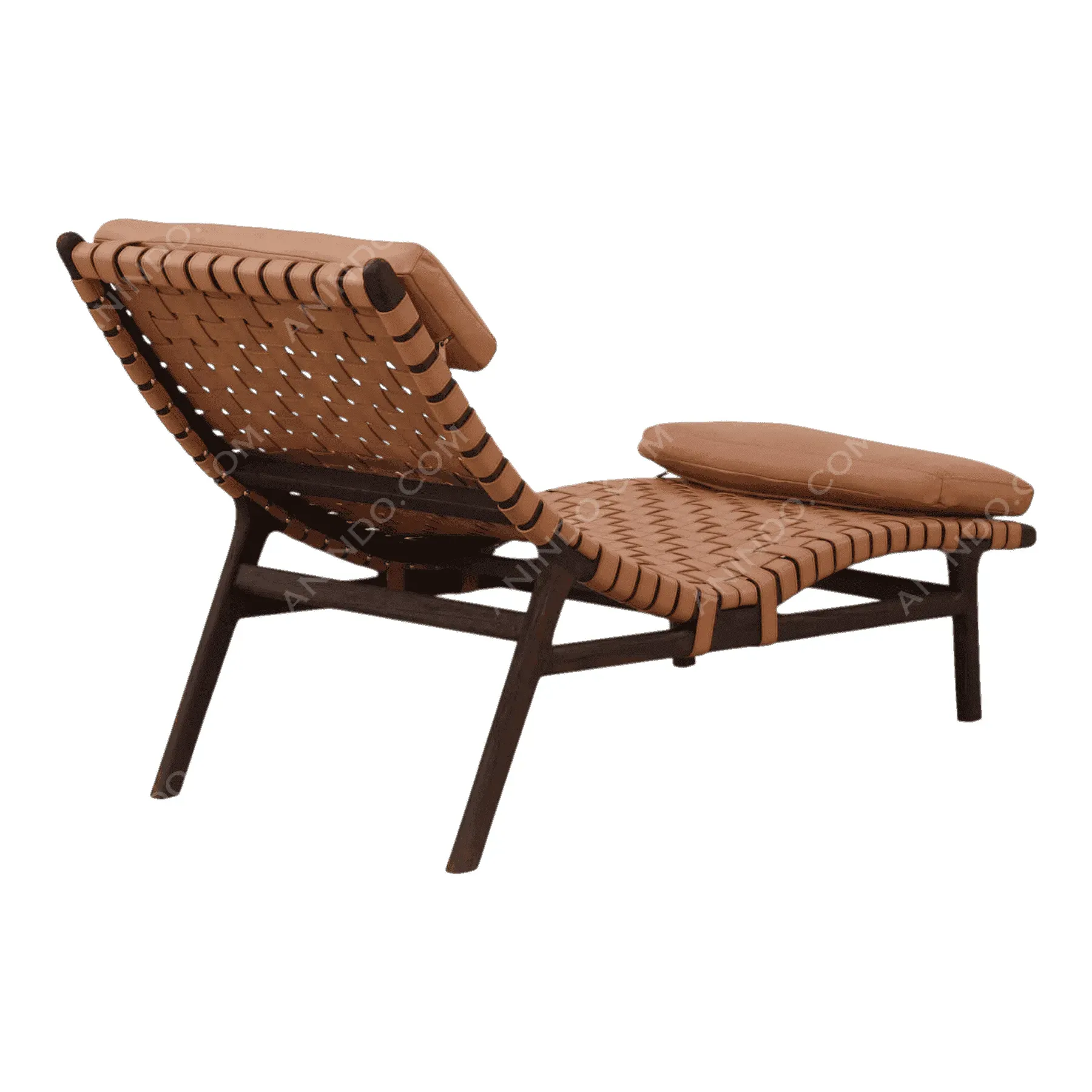 Siesta Woven Leather Chaise - Image 5