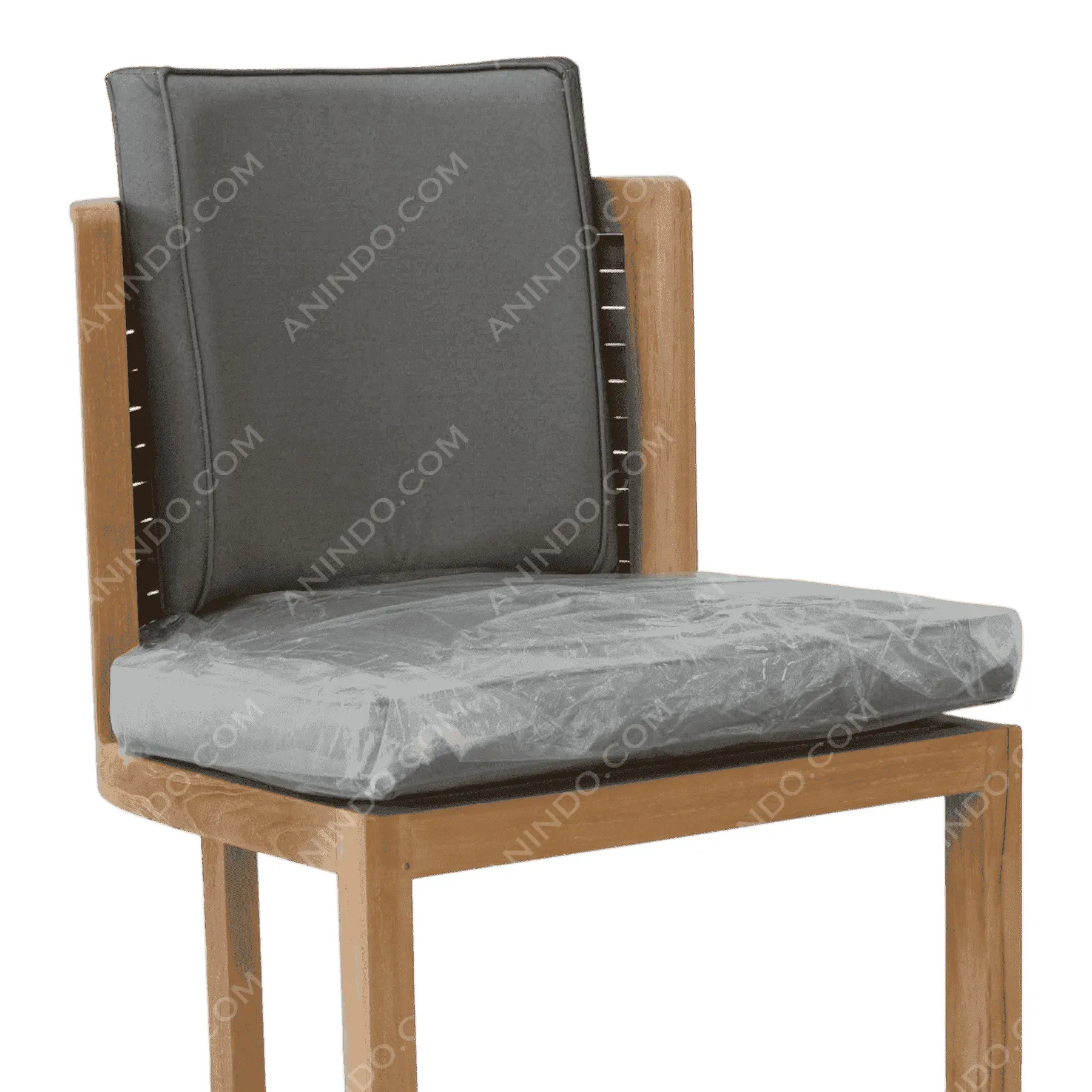 Cove Teak & Leather Bar Stool - Image 3