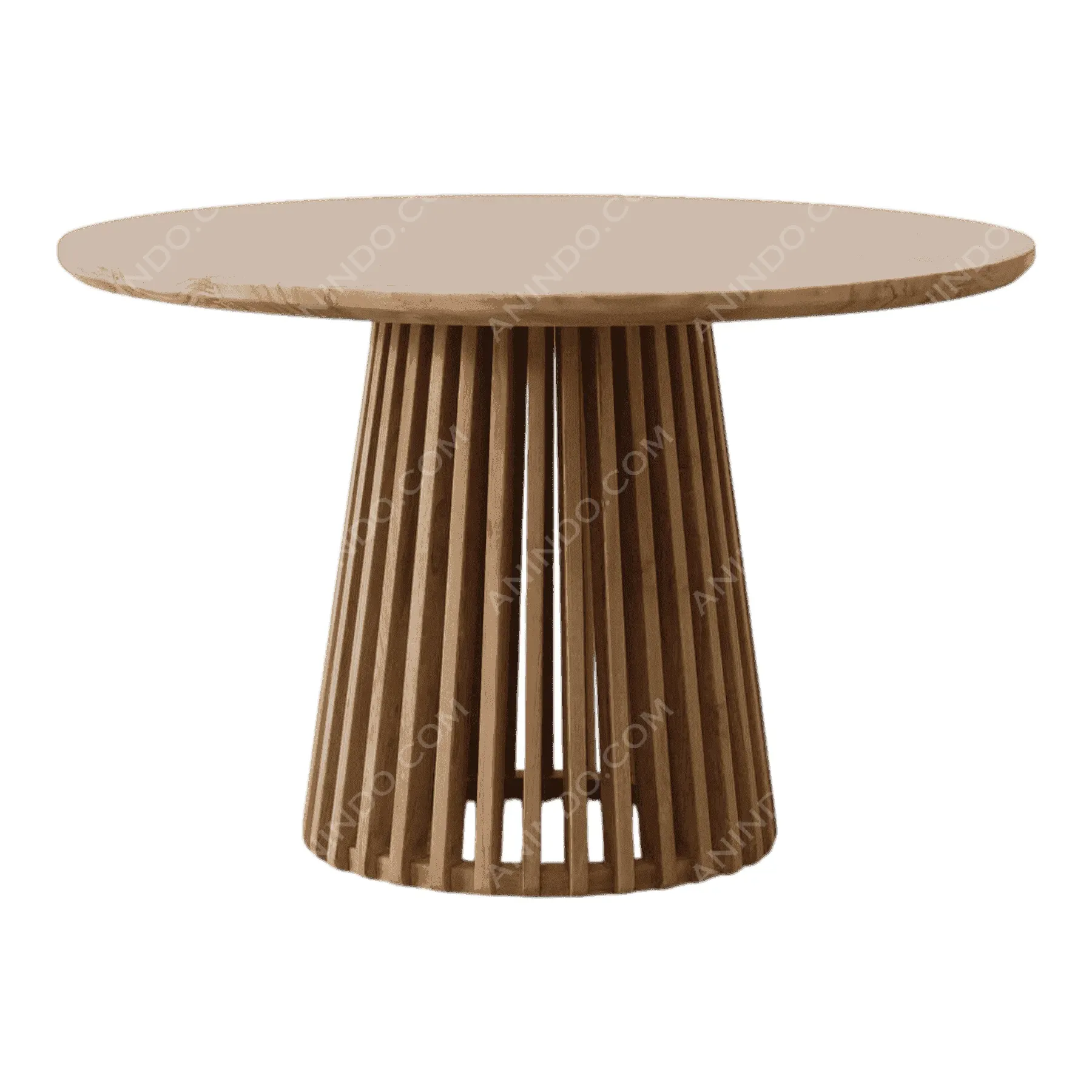 Aura Slatted Pedestal Table