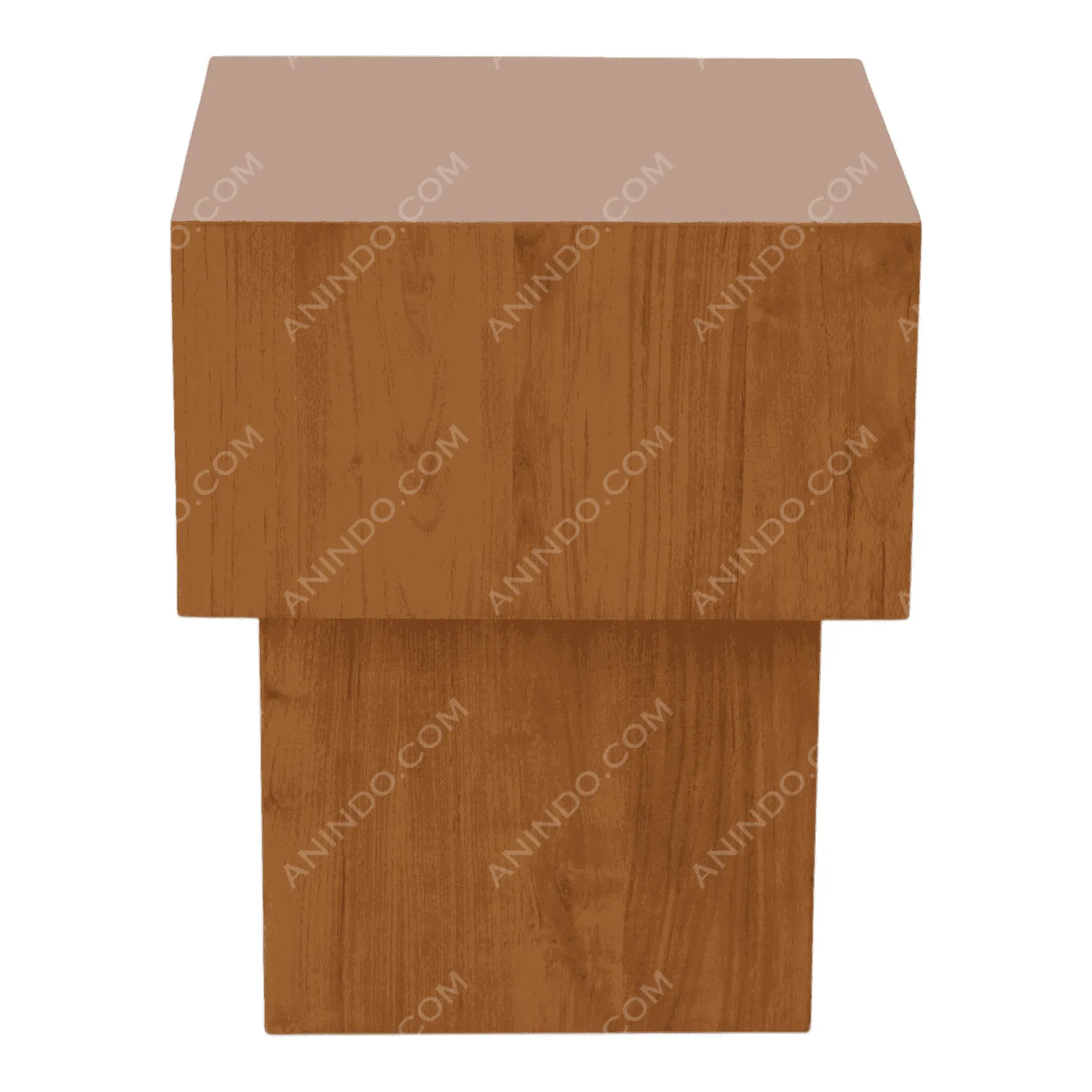Modern square wooden side table