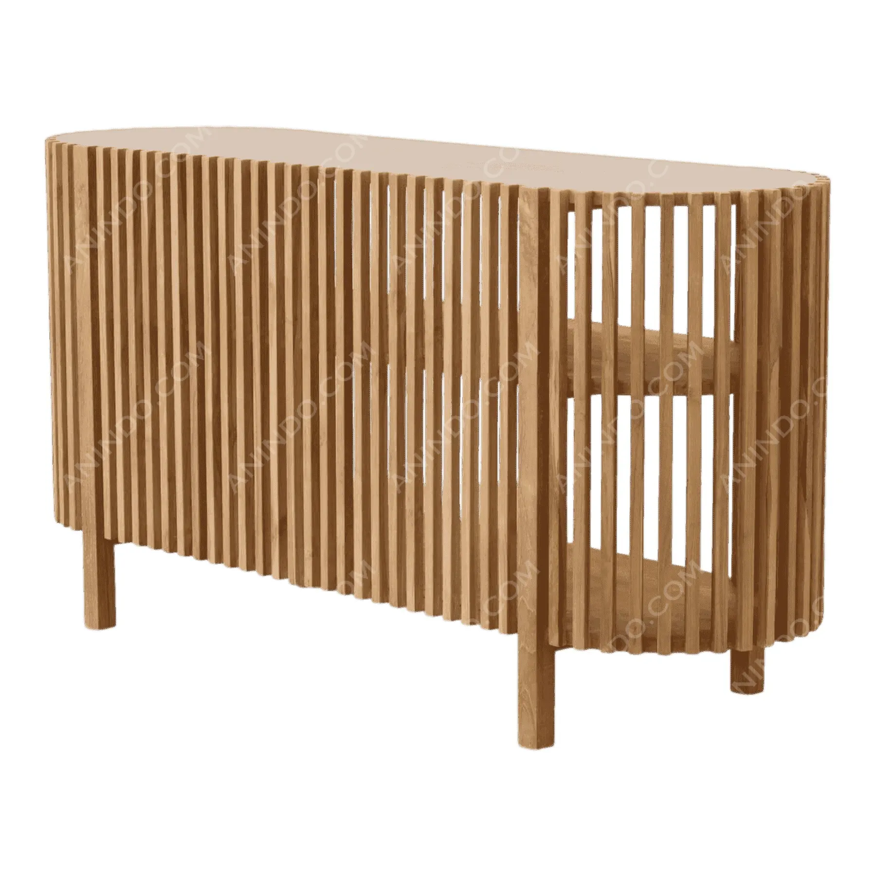 Rhythm Slatted Oval Console - Image 5