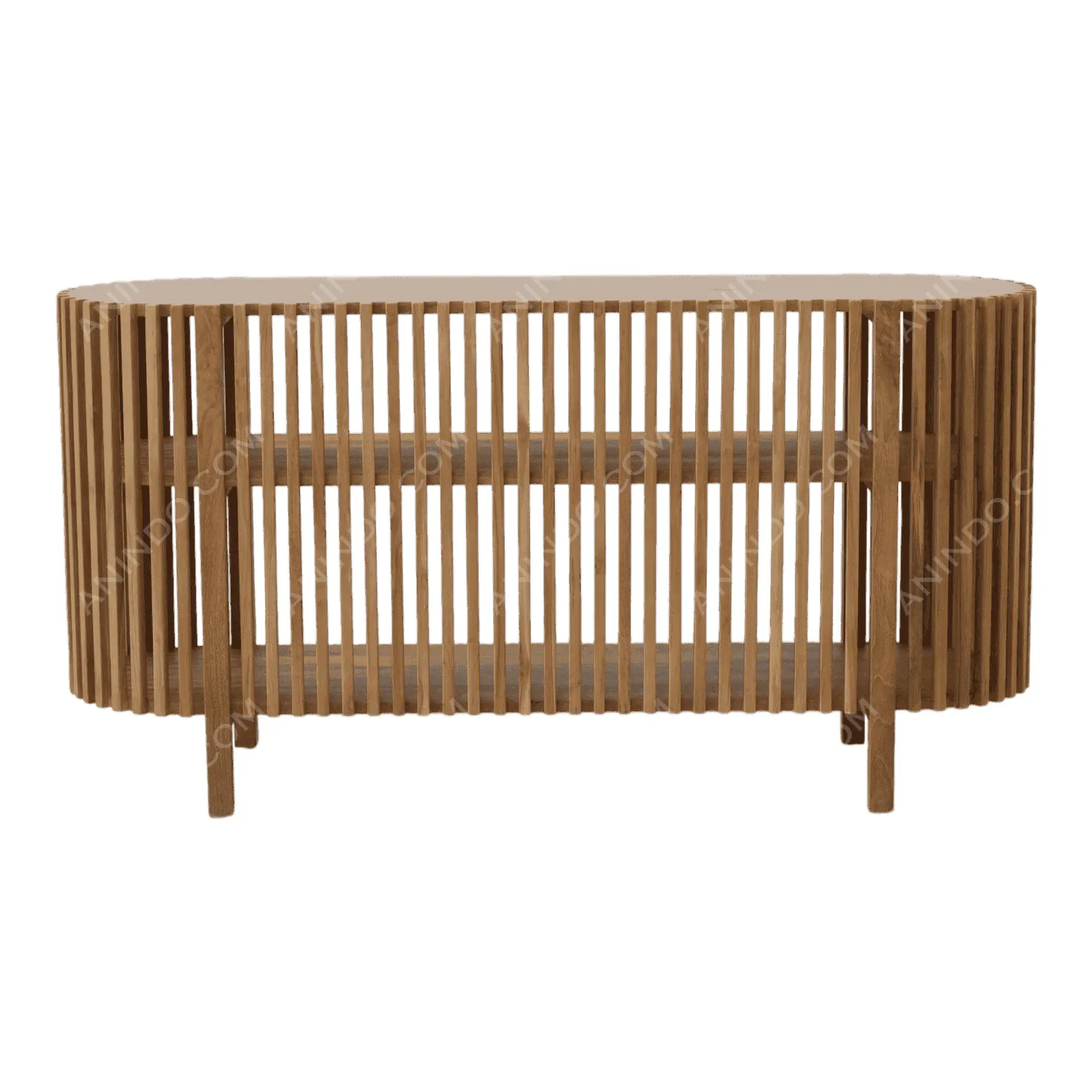 Rhythm Slatted Oval Console