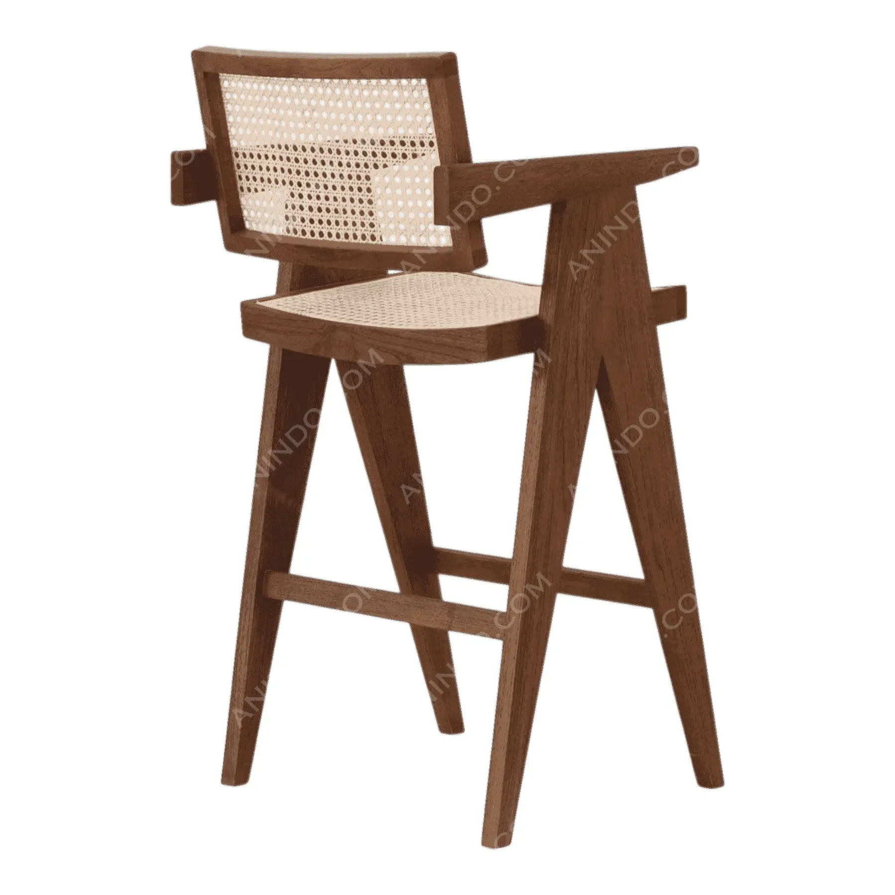 V-Frame Rattan Bar Stool - Image 3