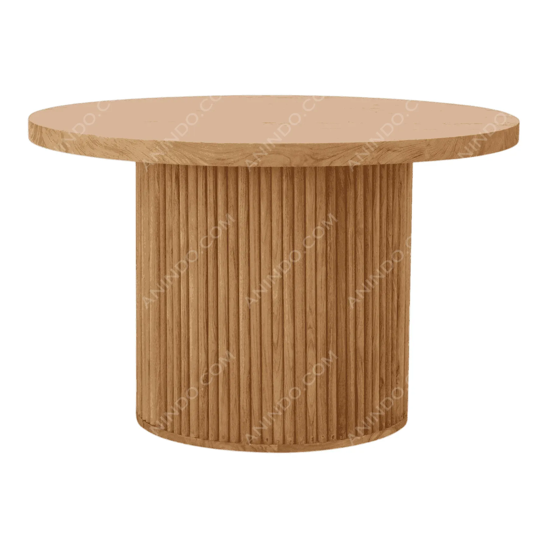 Column Slatted Side Table
