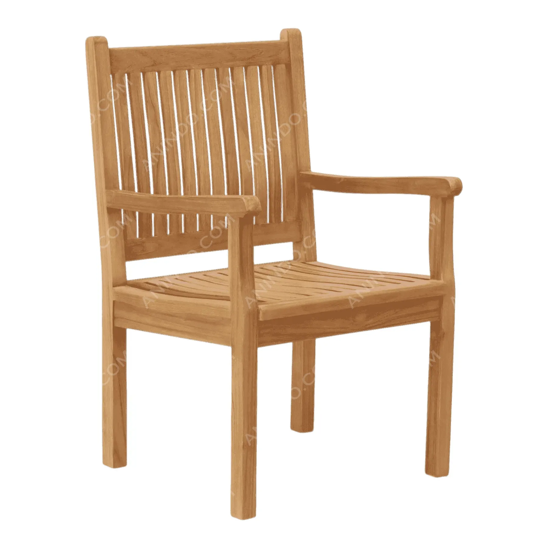 Classic Teak Stacking Armchair - Image 6