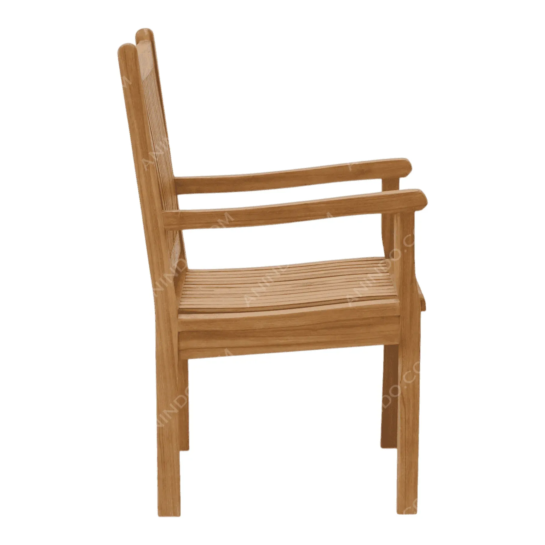 Classic Teak Stacking Armchair - Image 4