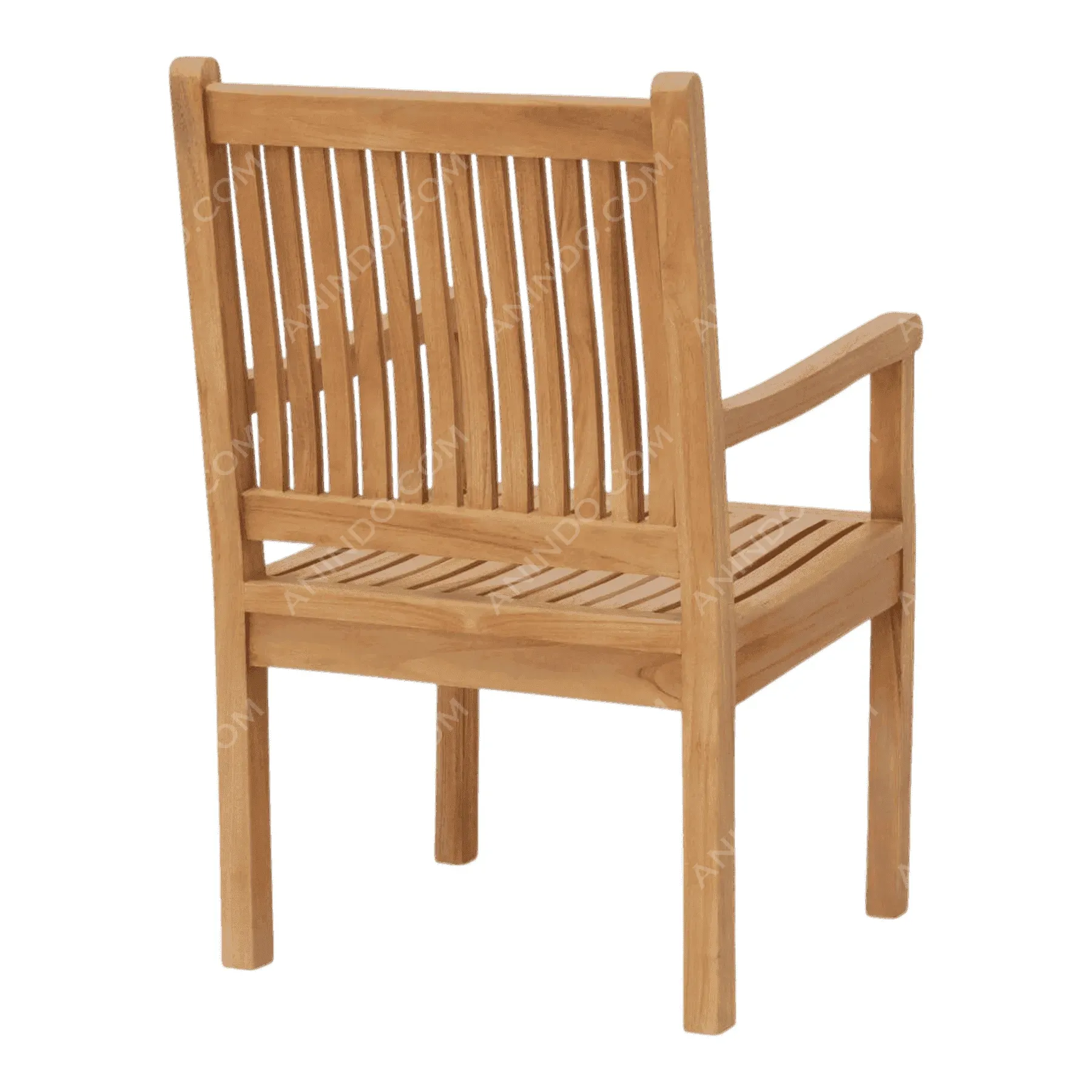 Classic Teak Stacking Armchair - Image 3