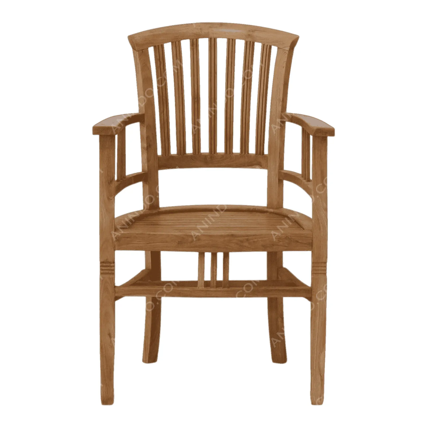 Fan-Back Teak Armchair